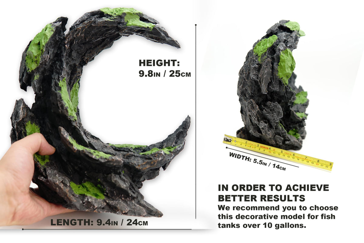 Aquarium Rock Decor Moon Valley Aquascape for 10 Gallon - Allcolor Official Imagery - 3