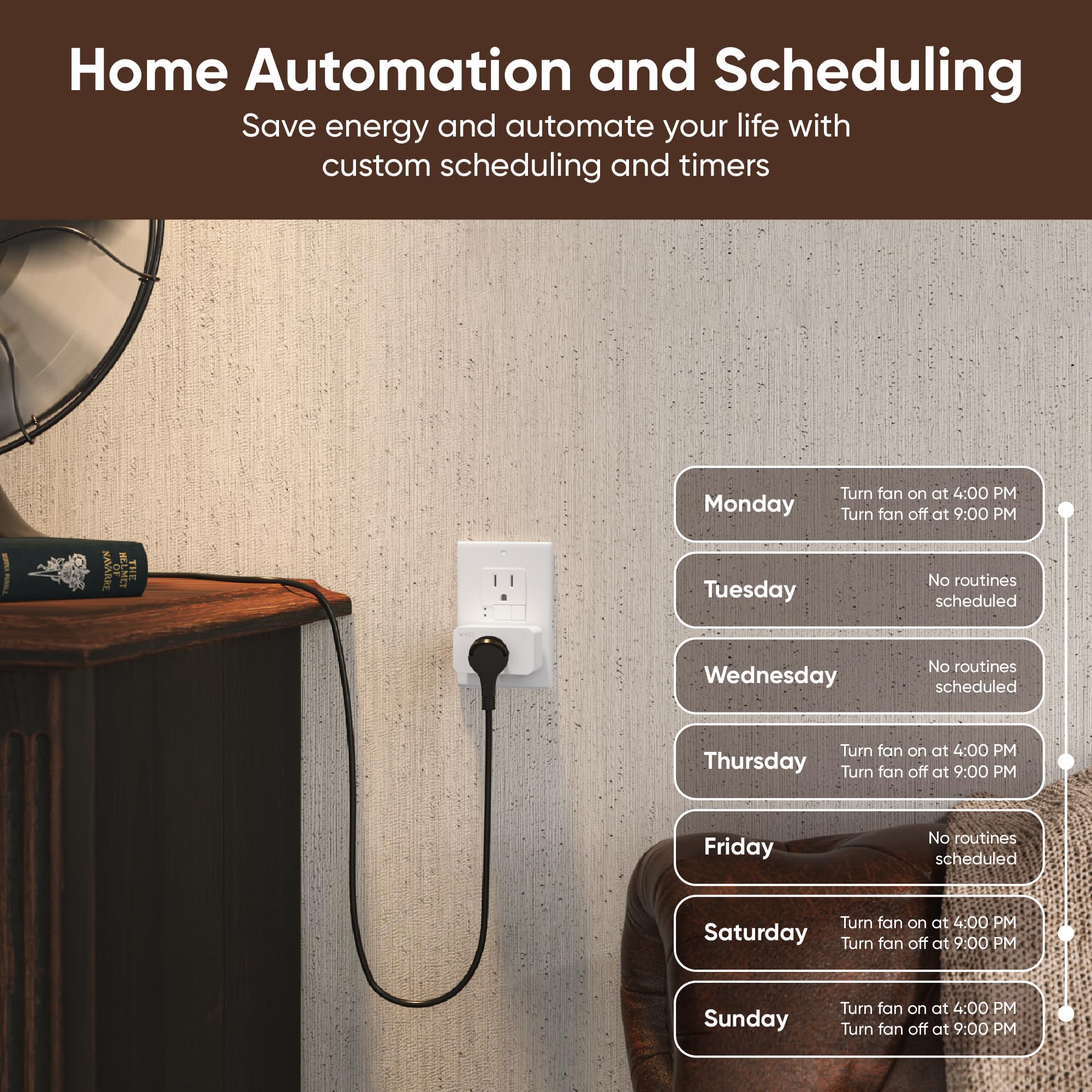 Wyze Plug 2 4GHz WiFi Smart Plug Works with Alexa Google - WYZE Official Imagery - 5