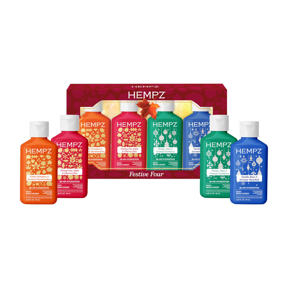 Hempz Festive Four Fall Holiday Body Lotion Gift Set 4 Pack - Hempz Official Imagery - 4