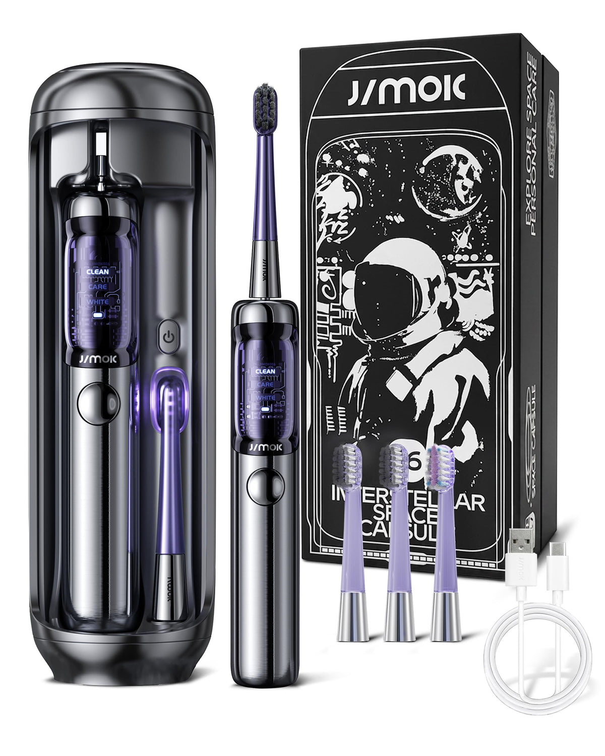 JIMOK J6PRO Sonic Electric Toothbrush with UV Sanitizing - JIMOK Official Imagery - 2