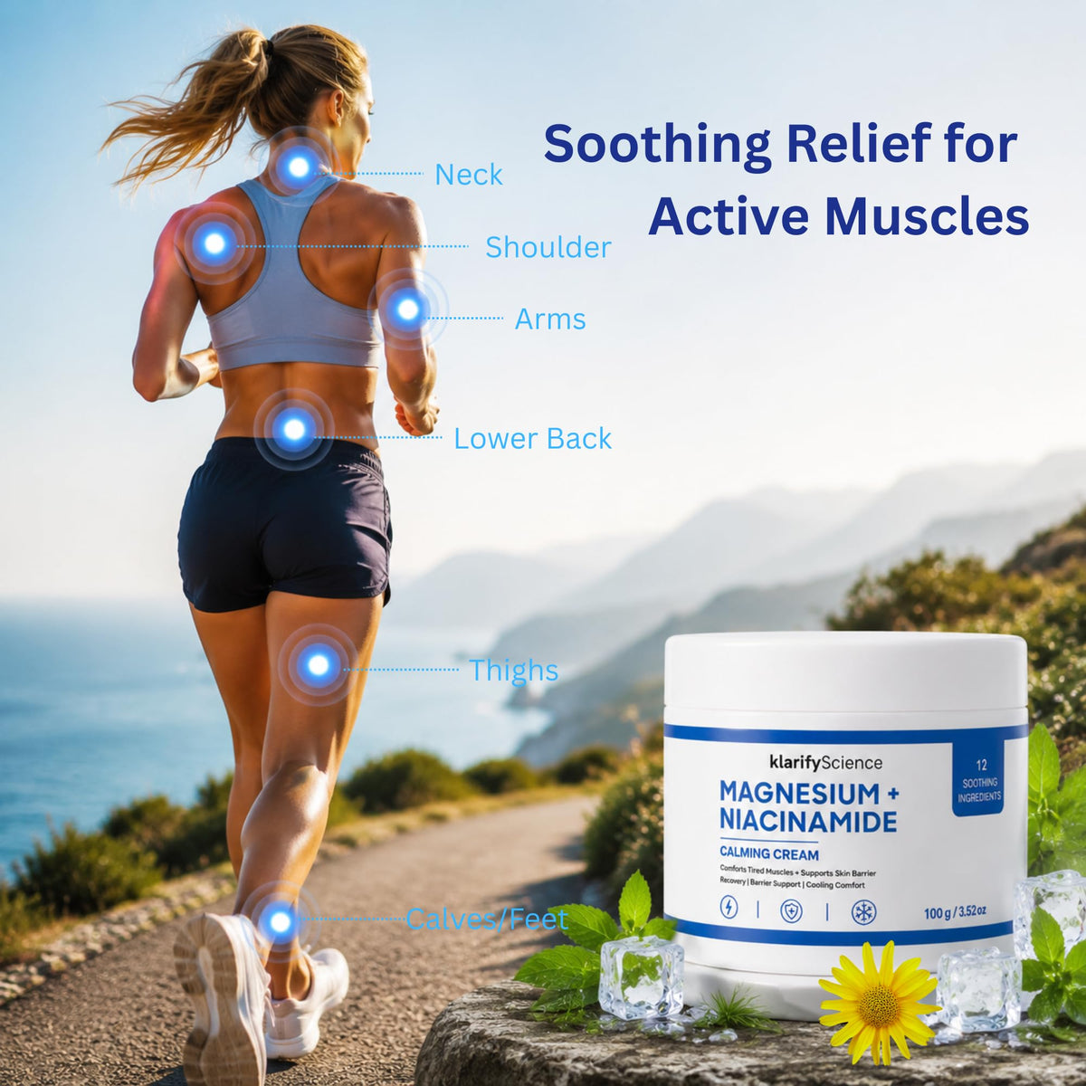 Magnesium Niacinamide Relief Cream - klarifyScience Official Imagery - 5