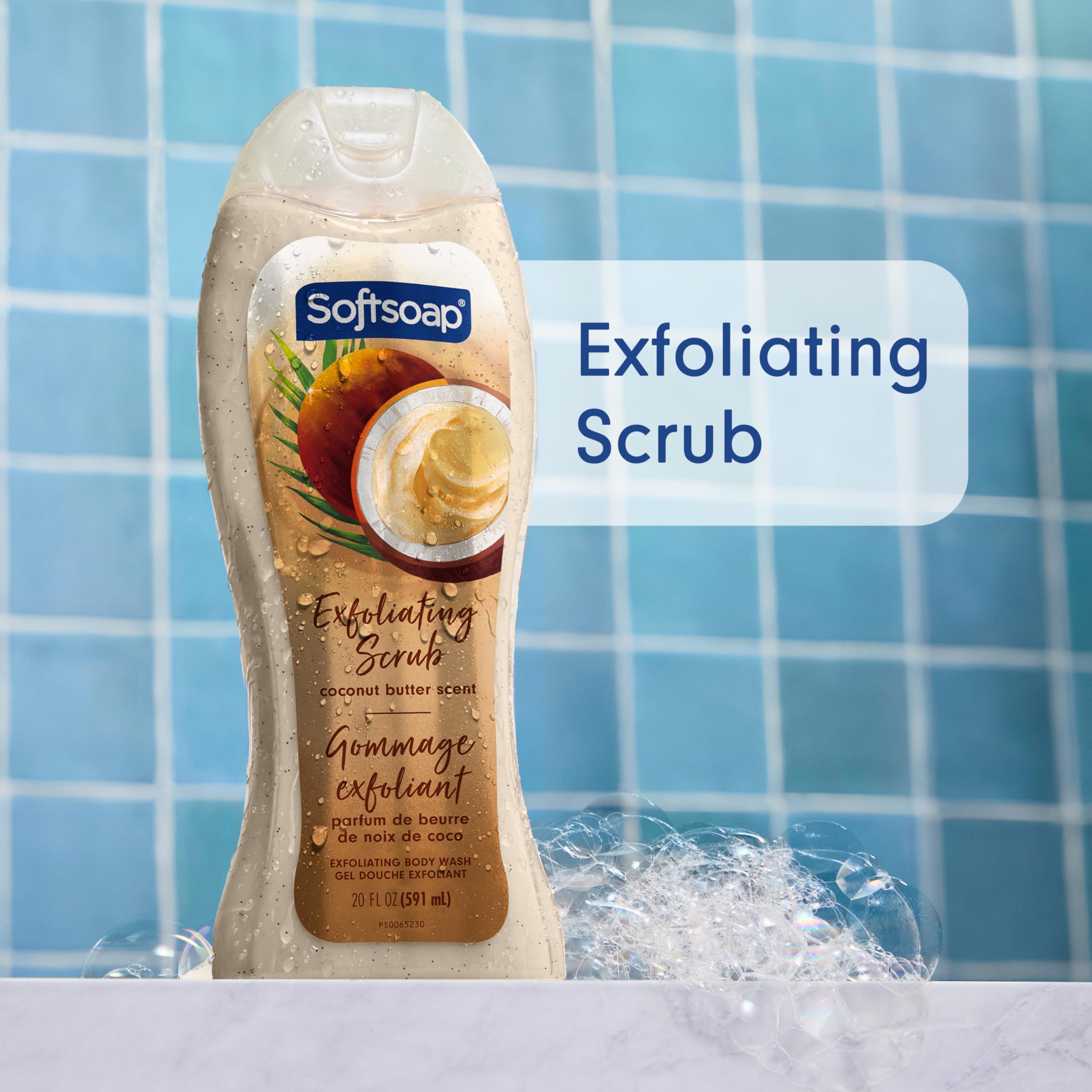 Softsoap Body Wash, Coconut Butter Scrub , Exfoliating Body Wash, 20 Ounce - Softsoap Official Product View 3