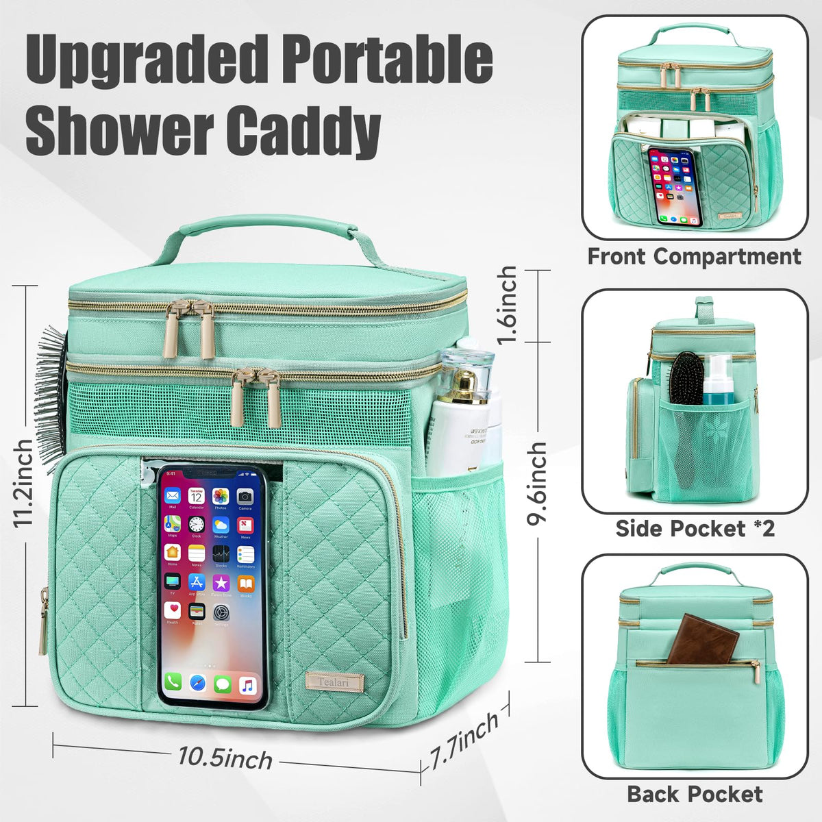 Tealari Large Toiletry Bag for Women Men Bathroom Bag Water - Tealari Official Imagery - 3