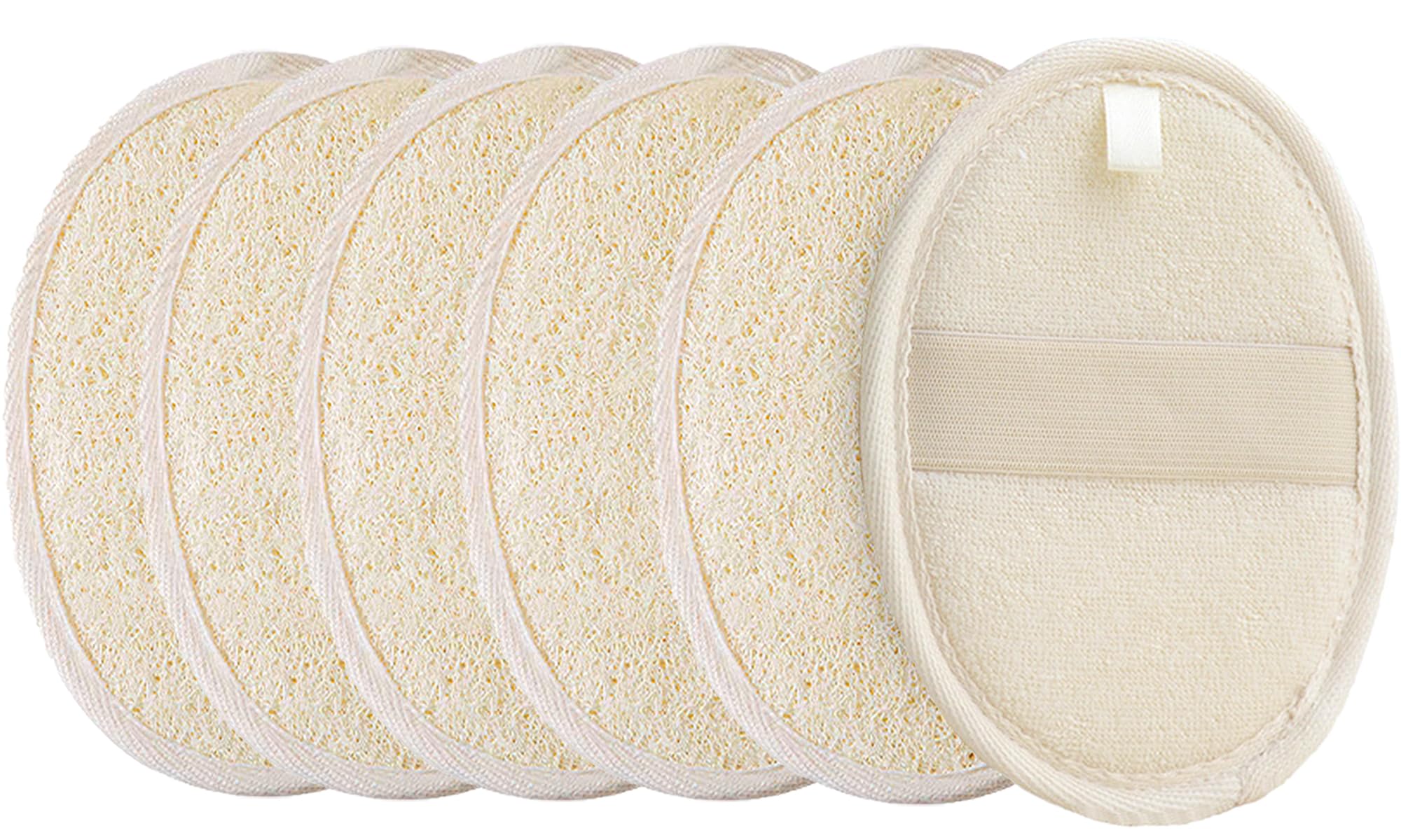 METLUCK Loofah Sponge Pads Natural Organic Bath Luffa Sponges Pads Natural Bath - METLUCK Official Product View 1