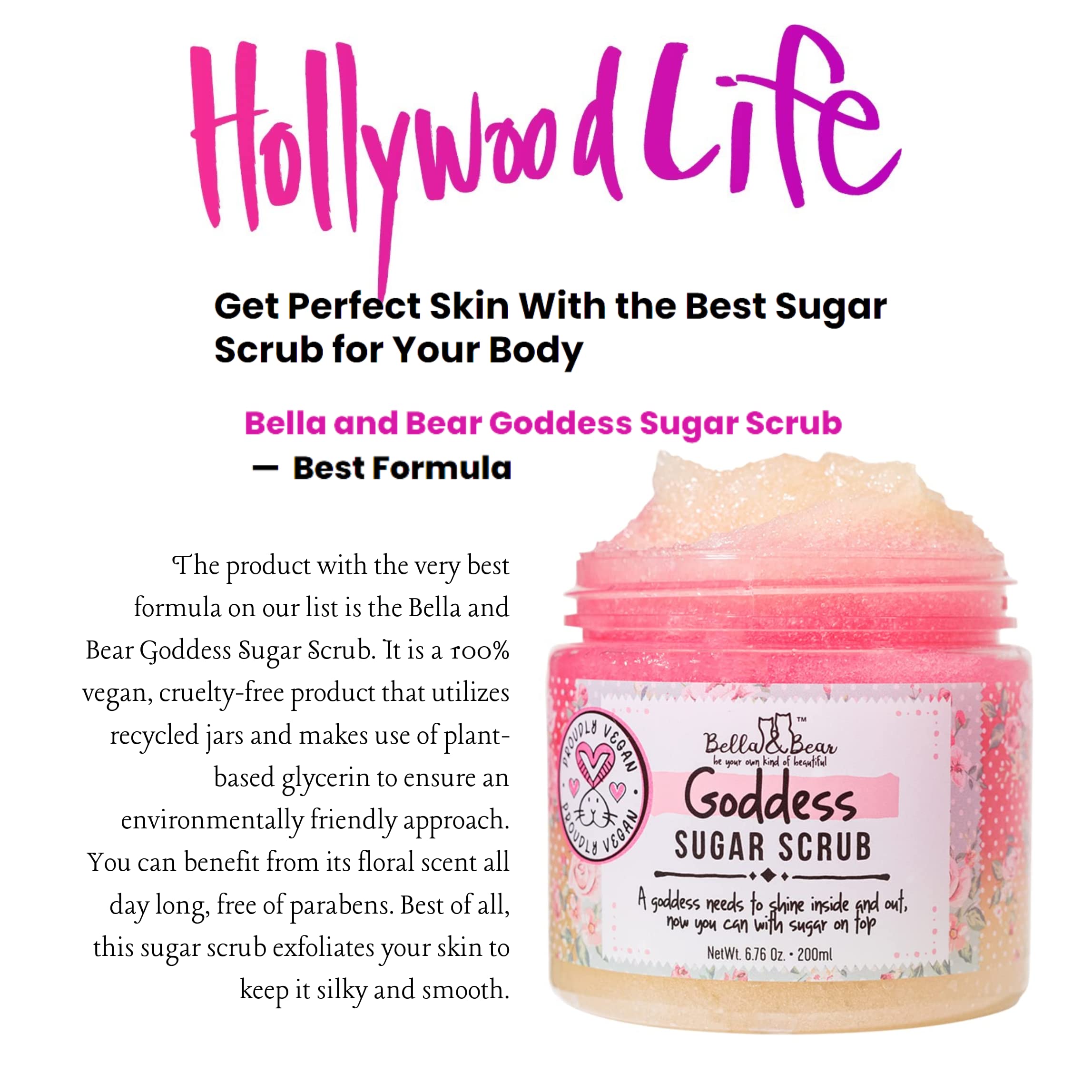Bella and Bear Bella & Bear Goddess Sugar Scrub - Travel Size Vegan 3 - Bella and Bear Official Product View 4