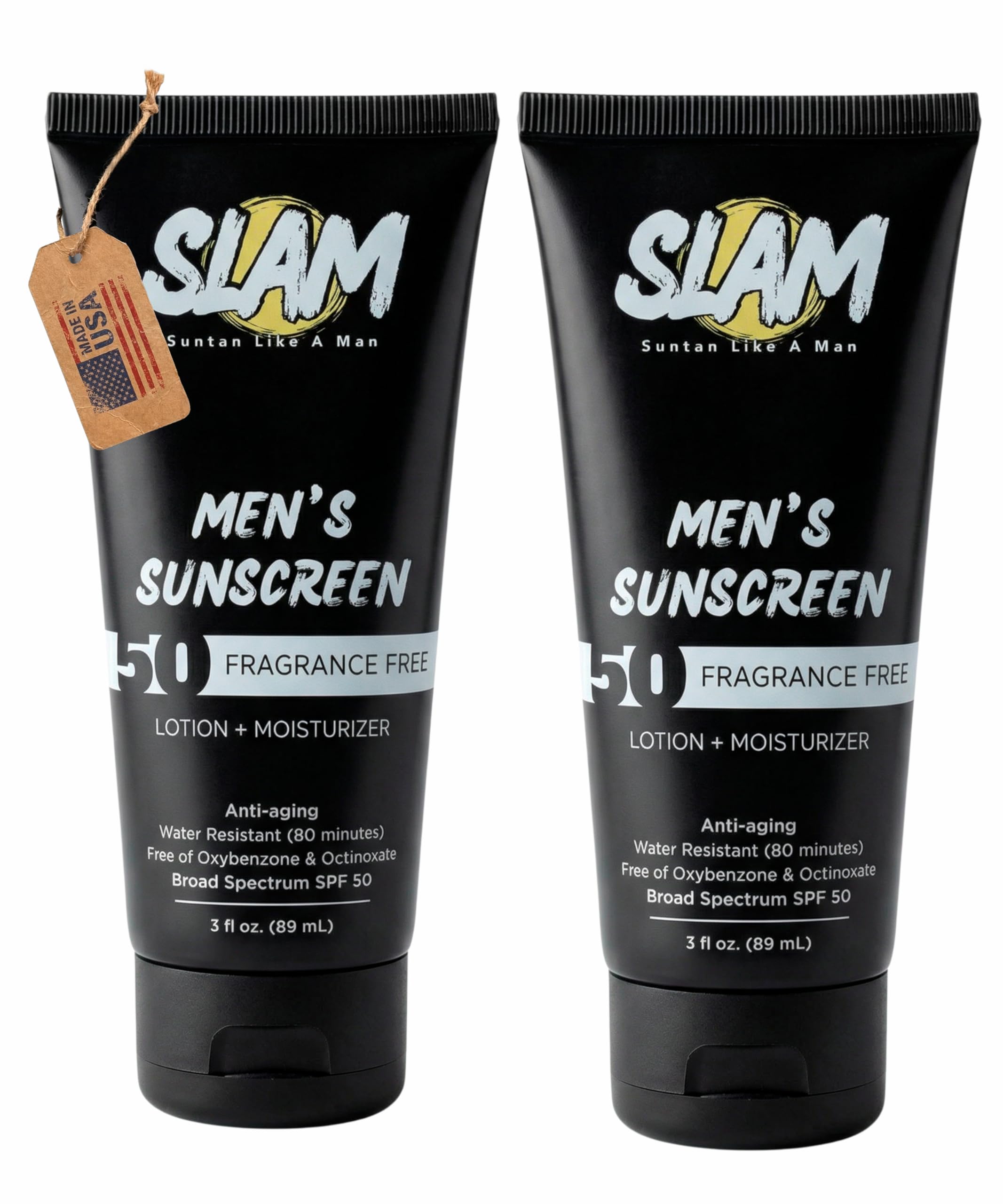 SLAM Sunscreen for Men Mens Face Lotion with SPF 50 - Slam Lotion Official Imagery - 1