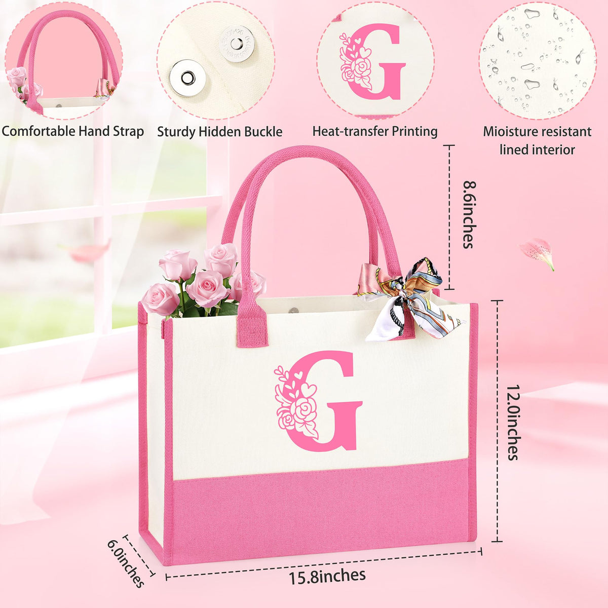 Personalized Monogrammed Customized Pink Birthday Gifts for - GQDECOR Official Imagery - 3