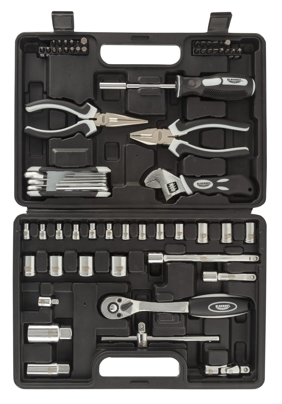 66 Piece Home Tool Kit Mechanics Tool Set - Blackout XP Official Imagery - 2