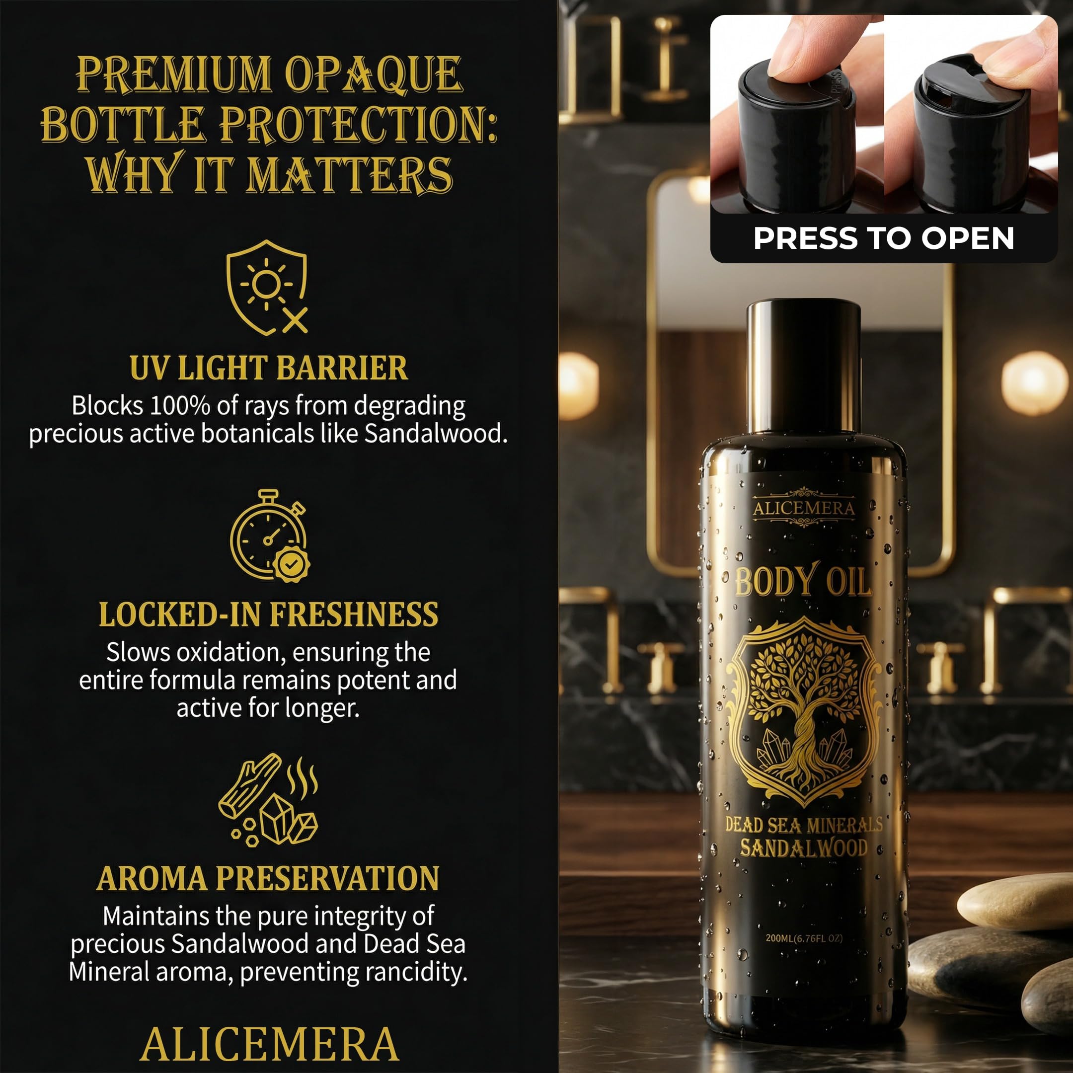 Sandalwood Body Oil for Men Women Post Shave 6 76 Fl Oz - Alicemera Official Imagery - 8