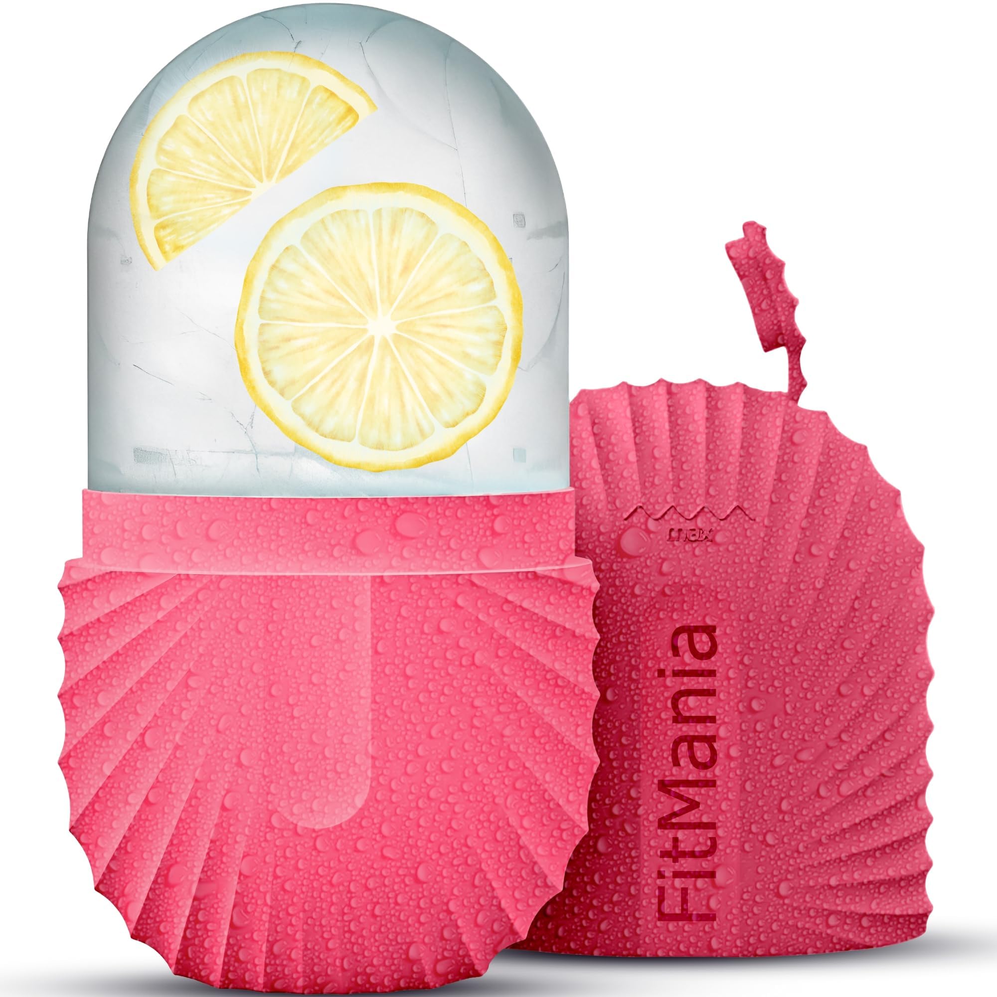 FitMania Ice Roller for Face with 2 premium massage heads, designed for facial cooling and skin rejuvenation.