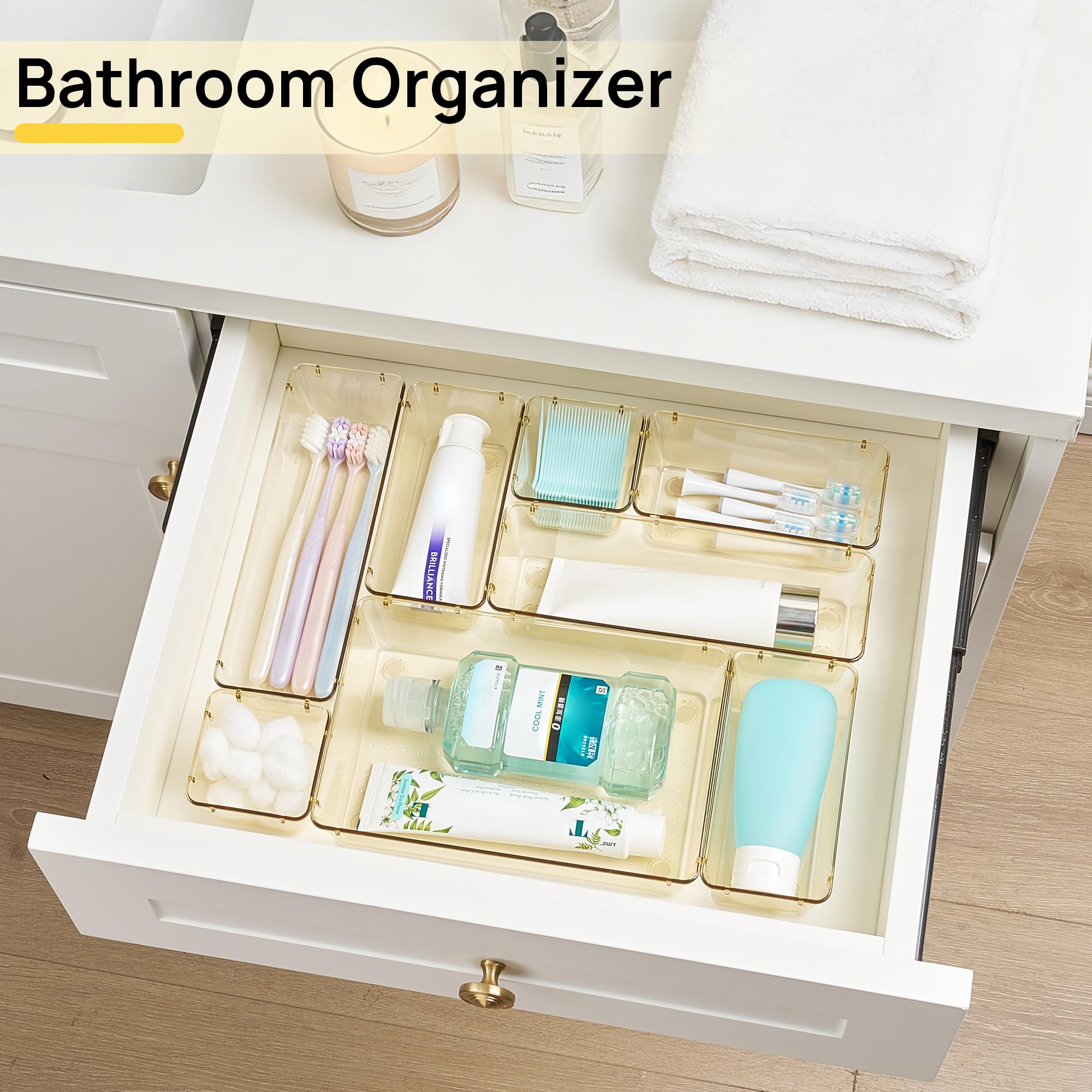 Vtopmart 25 Pack Plastic Drawer Organizers with Non-slip Rubber Pads - Vtopmart Official Product View 6