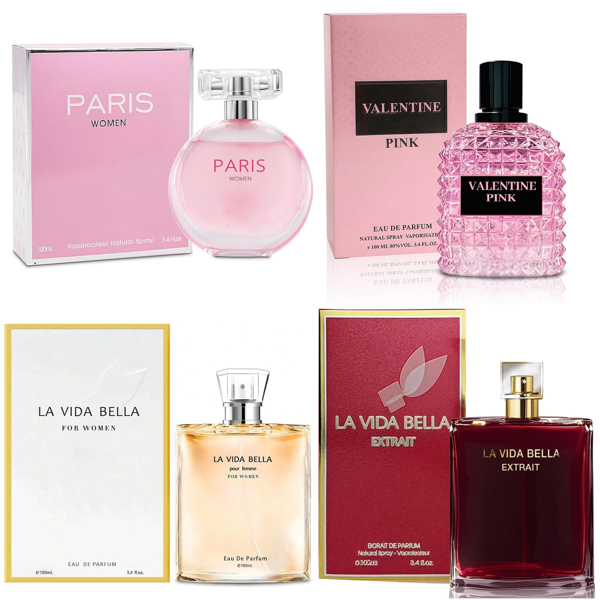A CENTER 4PCS Perfume Set for Women Fragrance Gift Set 3 4 - A CENTER Official Imagery - 2