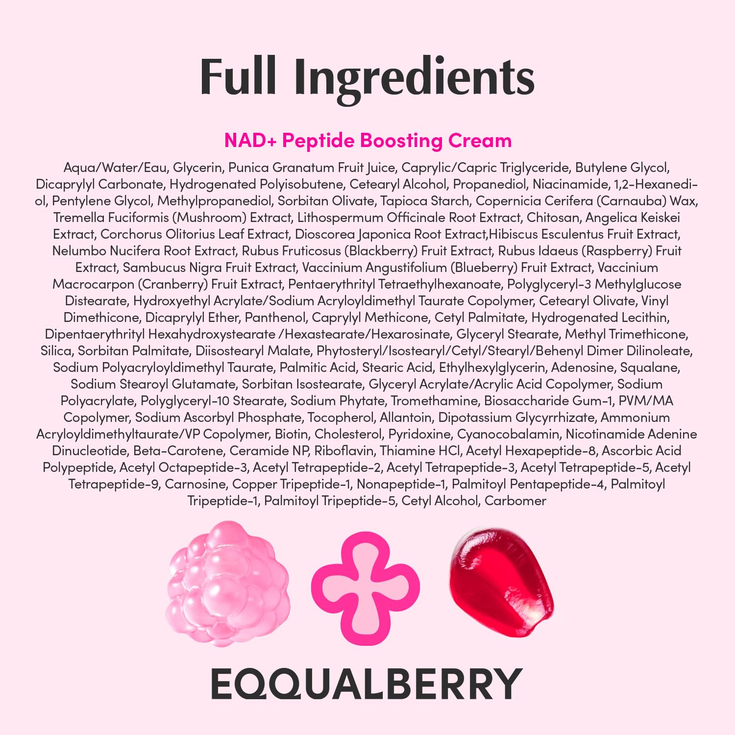 EQQUALBERRY NAD+ Peptide Boosting Cream – NAD+ 5% &amp; 13 - EQQUALBERRY