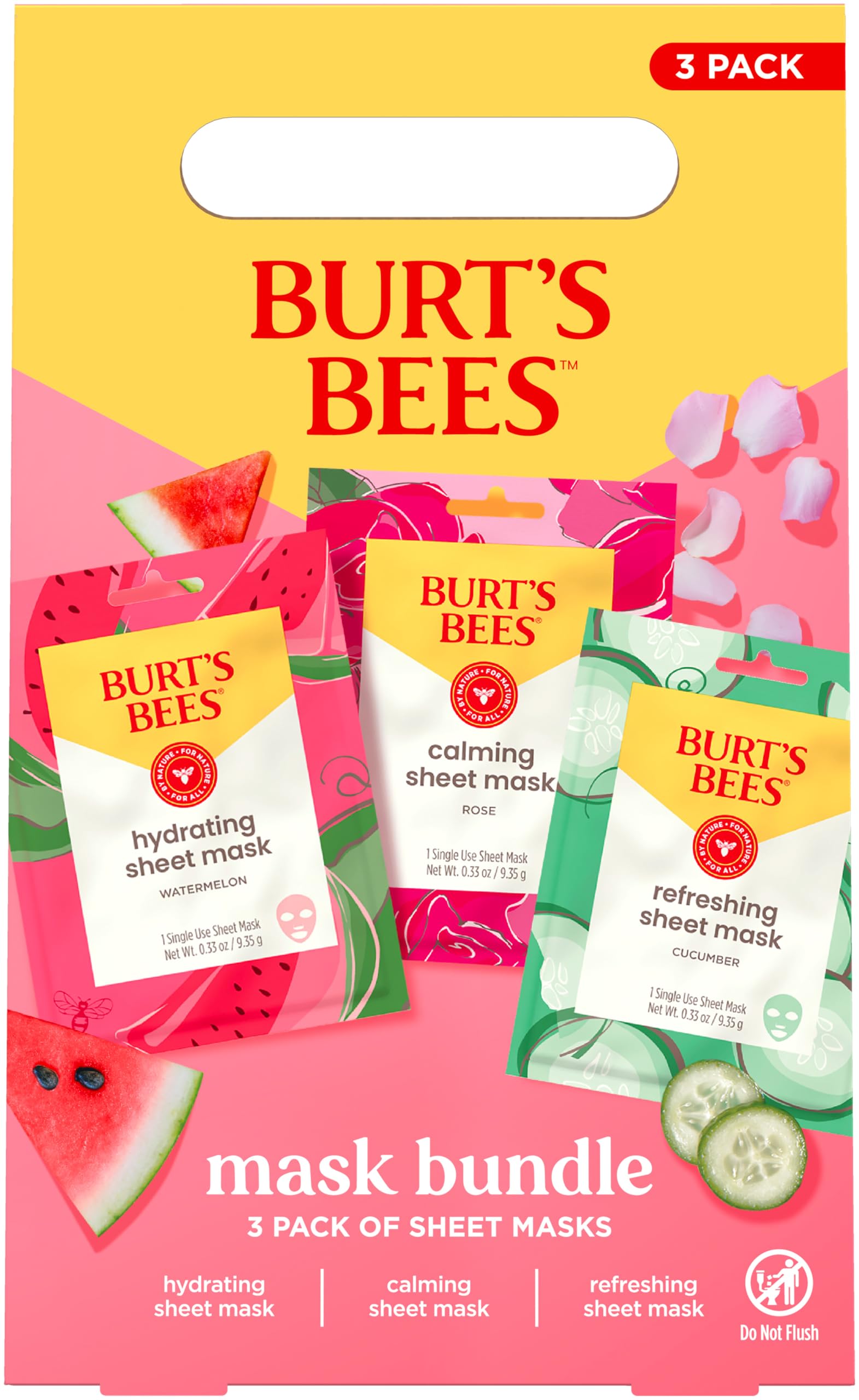 Burt's Bees Mothers Day Gifts, Face Mask Bundle Set, - Burt's Bees
