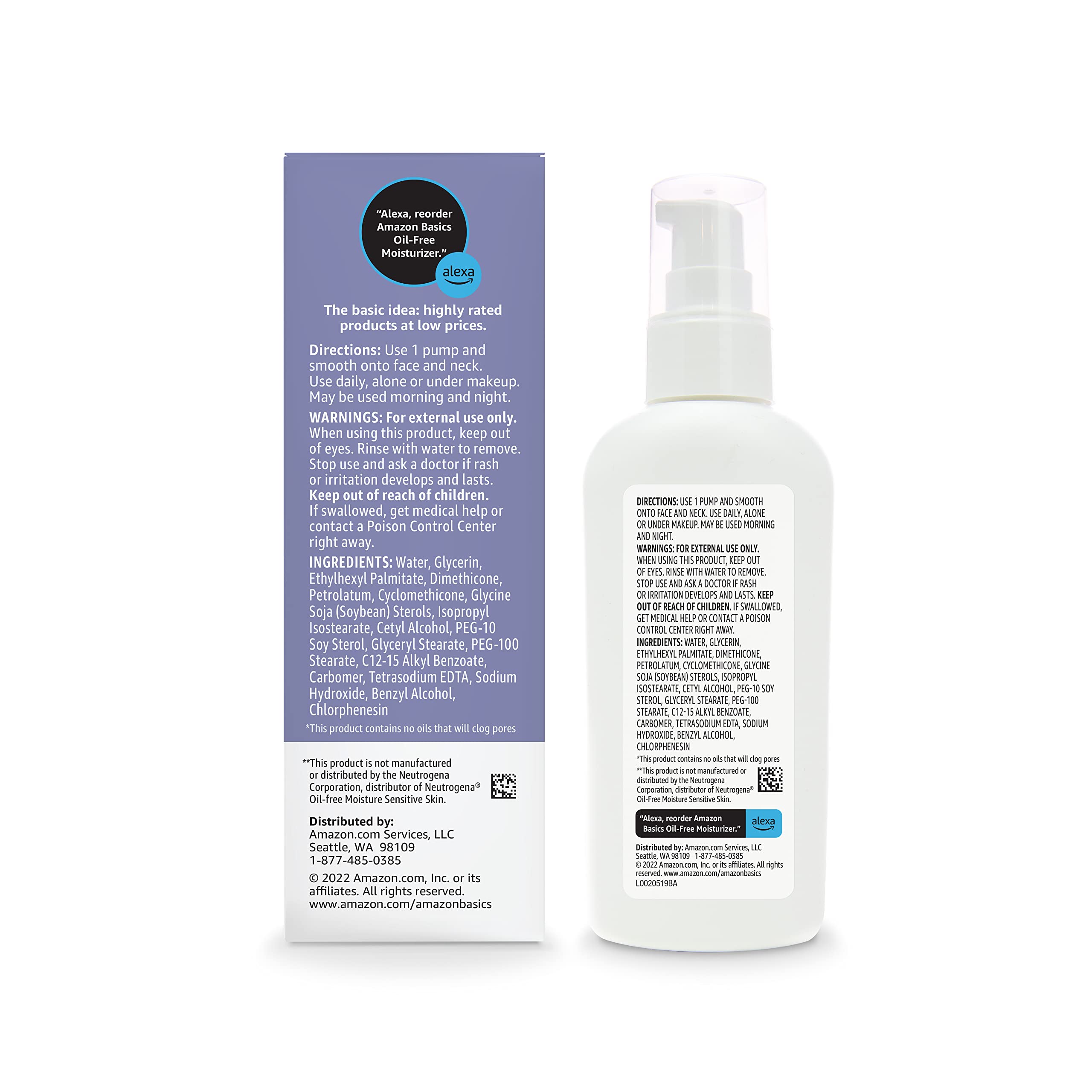 Basics Oil-free Facial Moisturizer for Sensitive Skin, Fragrance - Generic