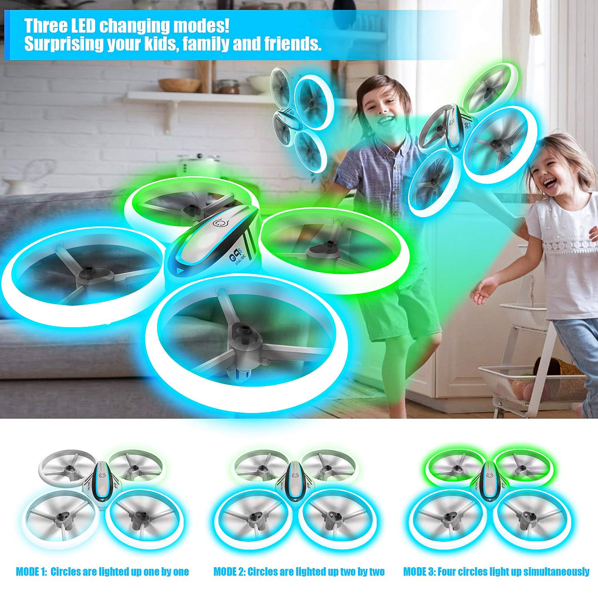 Q9s Drones for Kids RC Drone with Altitude Hold and Headless - HASAKEE Official Imagery - 3