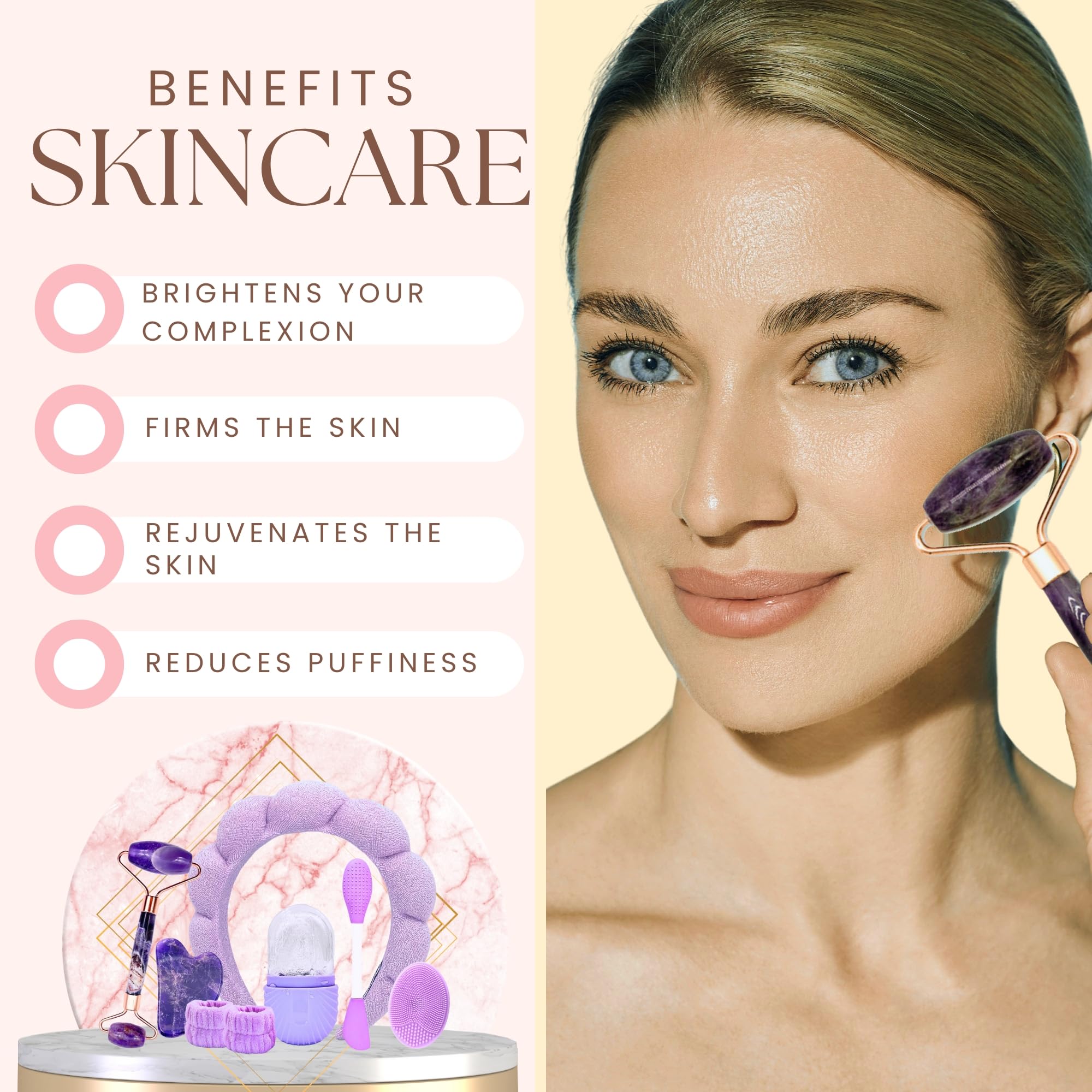 Skincare tools set, facial accessories for skincare, teen skin - KS LUX
