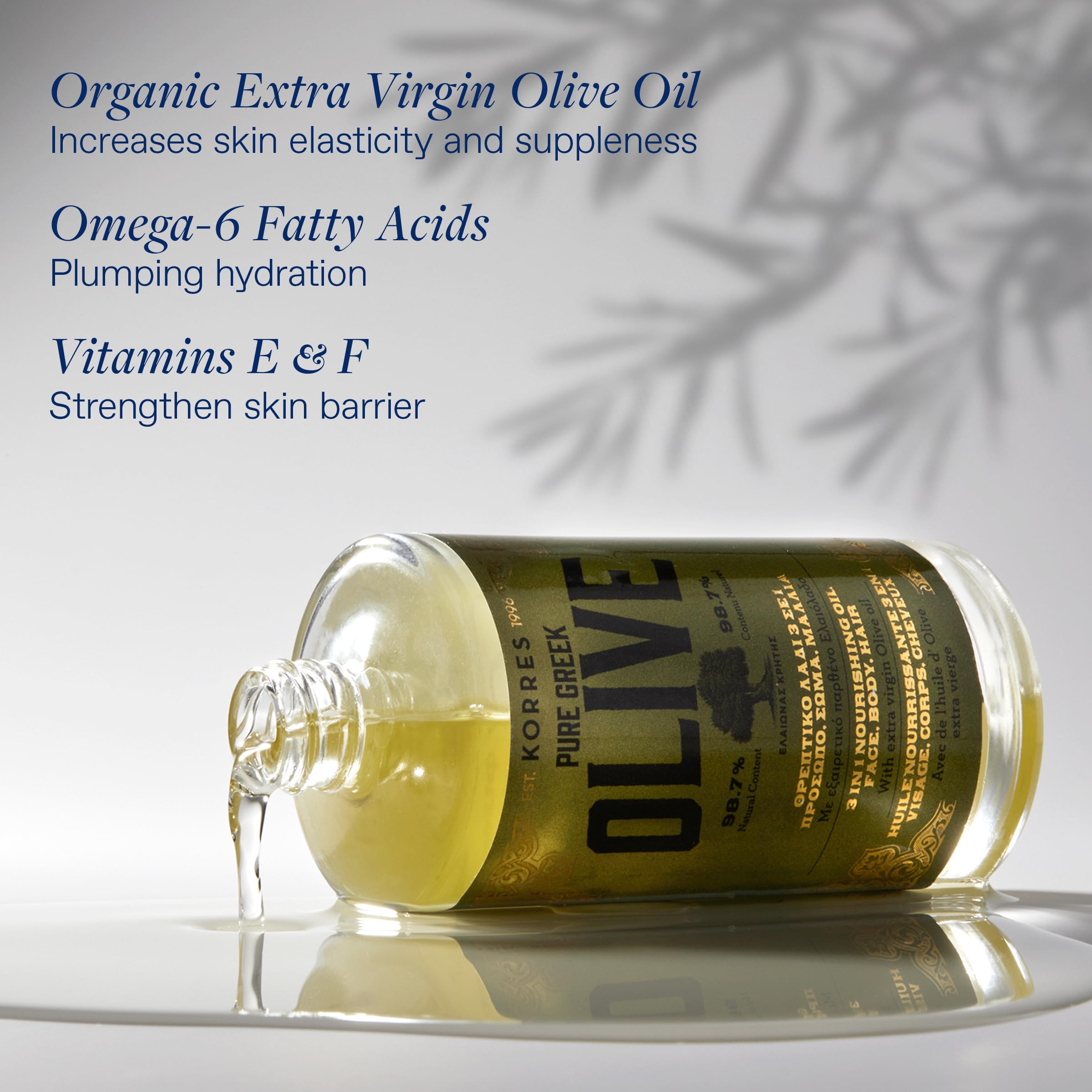 KORRES Extra Virgin Olive Oil for Face Hair Body Moisturizer - KORRES Official Imagery - 4