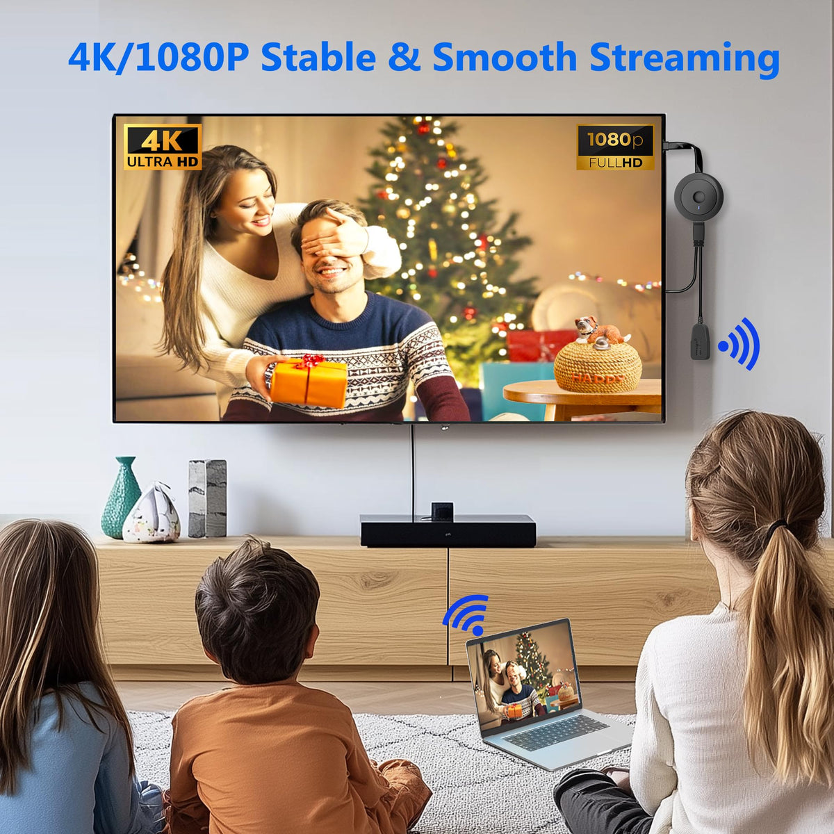 2026 Wireless HDMI Display Adapter 4K Portable Screen Mirror - DRYMOKINI Official Imagery - 3