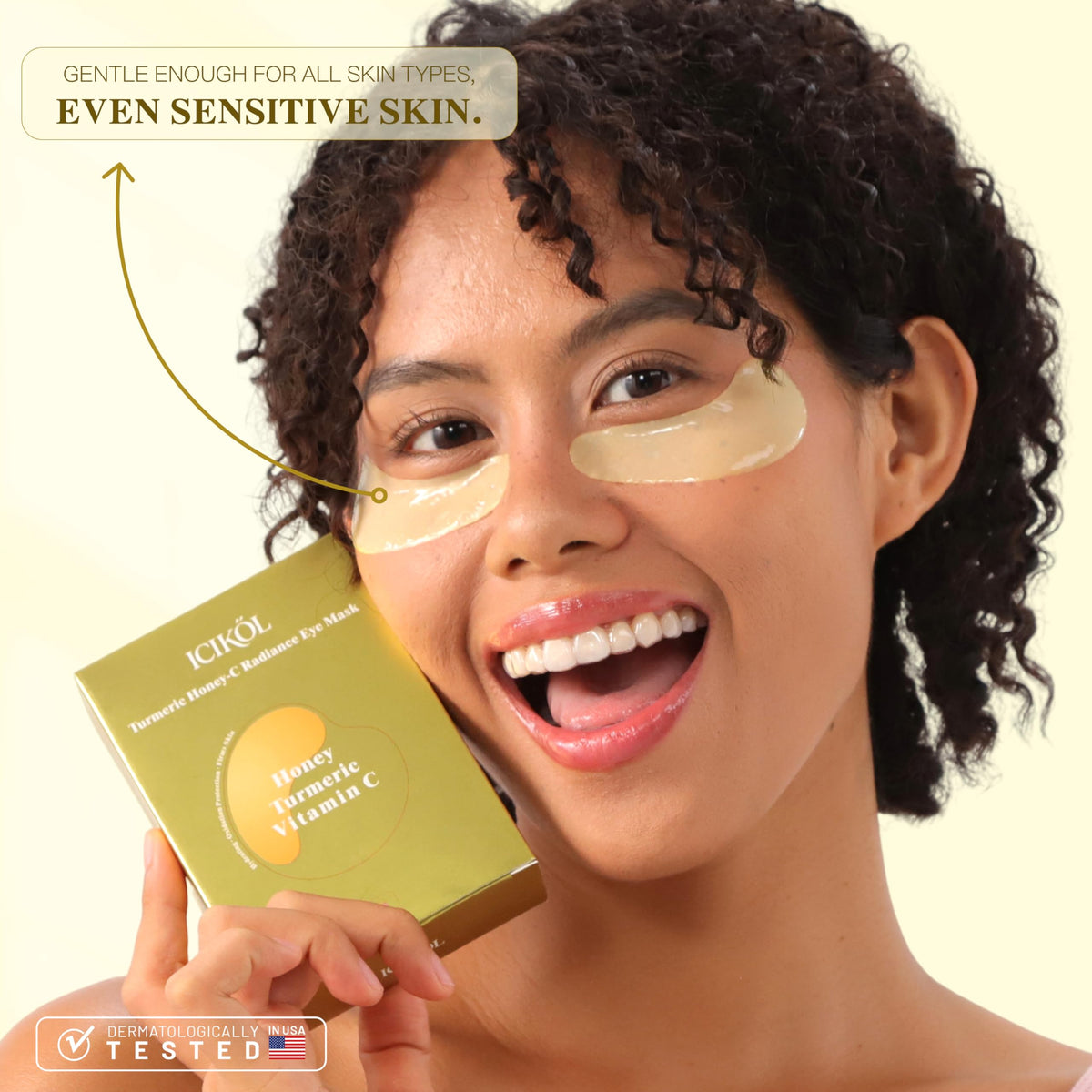 Turmeric Vitamin C Under Eye Patches Eye Mask for Puffy Eyes - ICIKOL Official Imagery - 6
