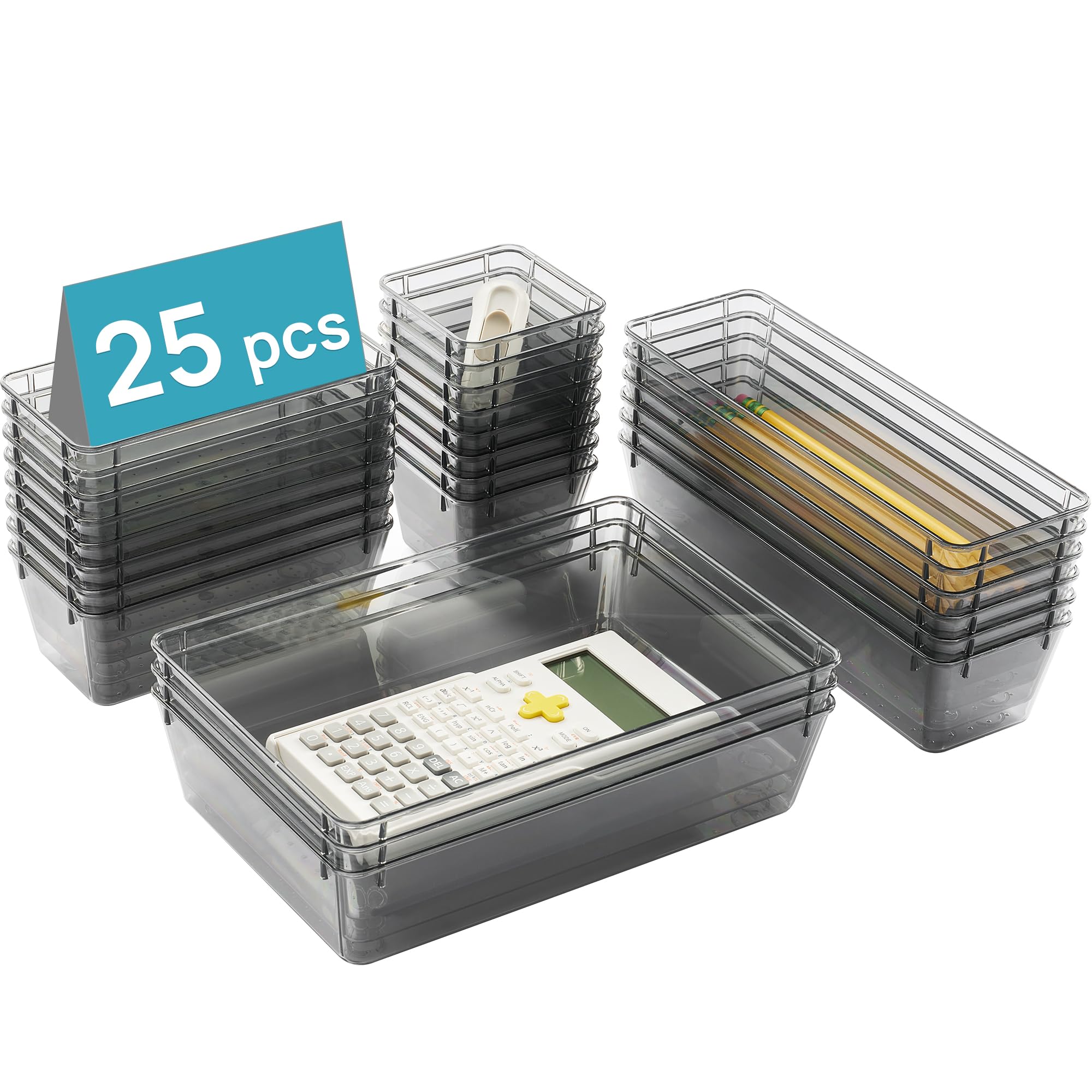Vtopmart 25 Pack Plastic Drawer Organizers with Non-slip Rubber P by Vtopmart - Angle View 1