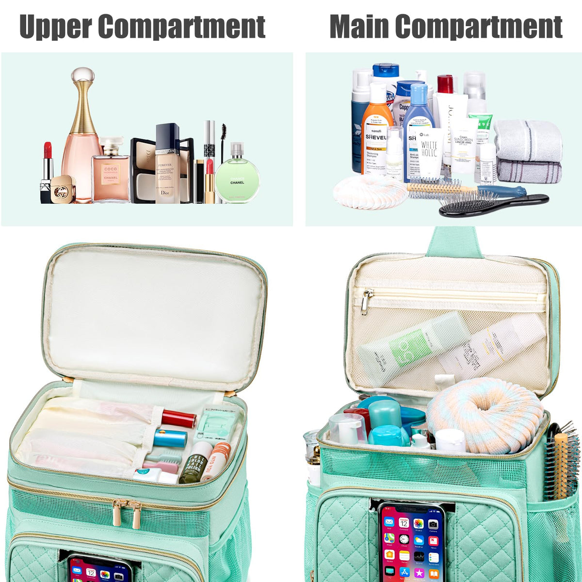 Tealari Large Toiletry Bag for Women Men Bathroom Bag Water - Tealari Official Imagery - 7