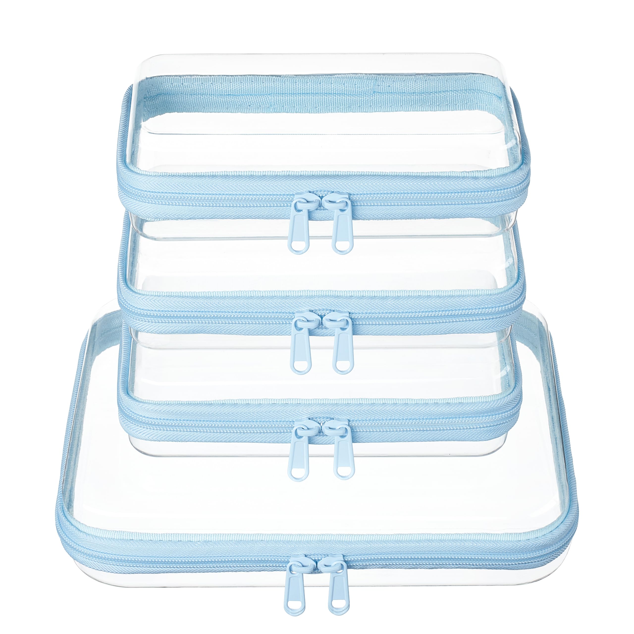 4 pcs Clear Zipper Pouches,Hard Shell Zipper Case - WELPIRT Official Product View 9