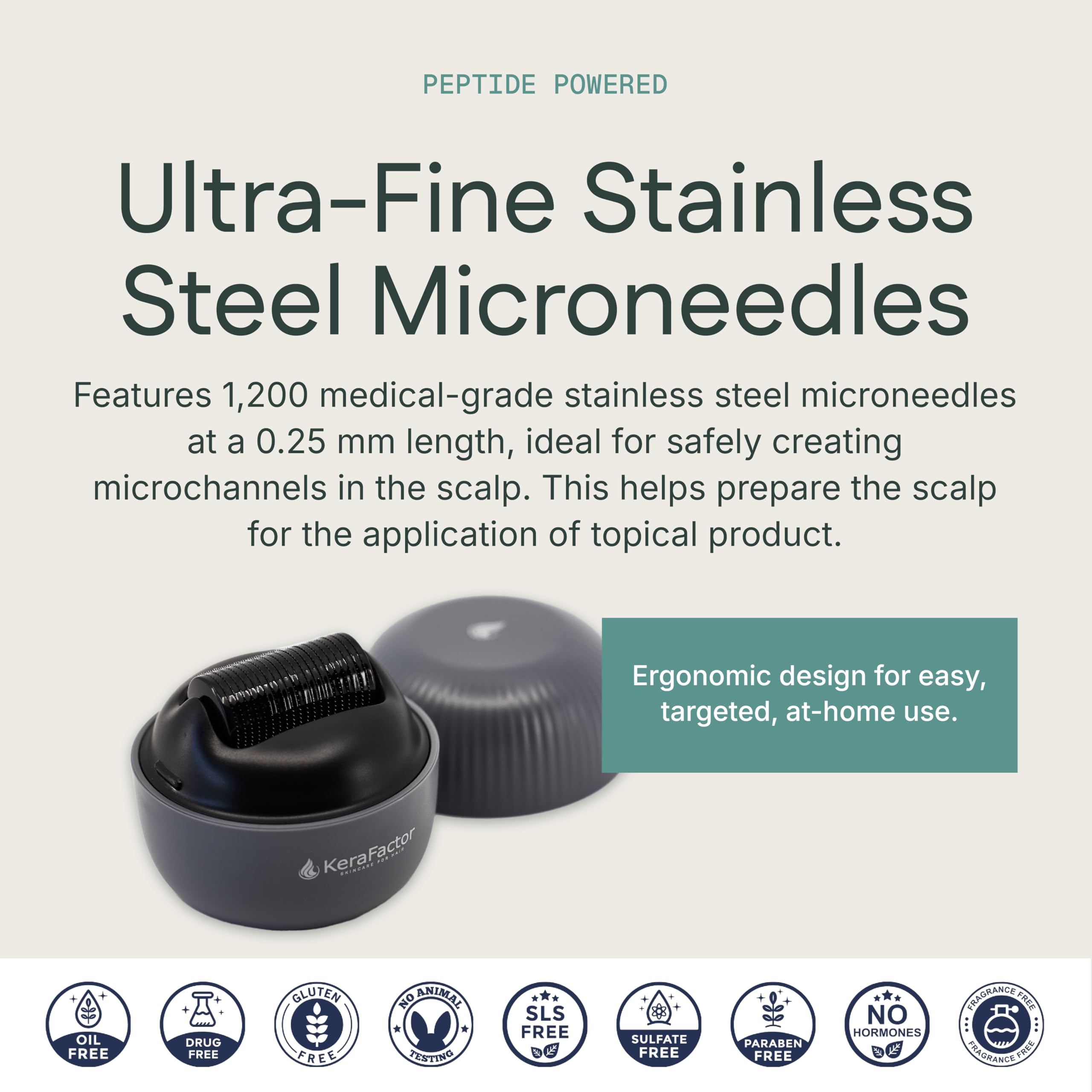 KeraRoller Precision Scalp Microneedling Handheld Device to - KeraFactor Official Imagery - 5