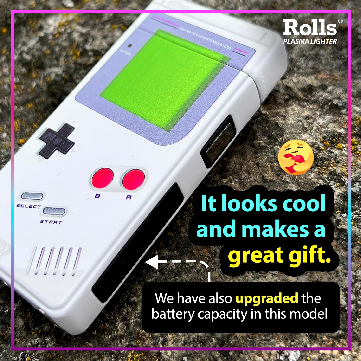 Rolls Electric Lighter - Cool Lighters - Retro Gamer Gifts for Me by Rolls Plasma Lighter - Angle View 6