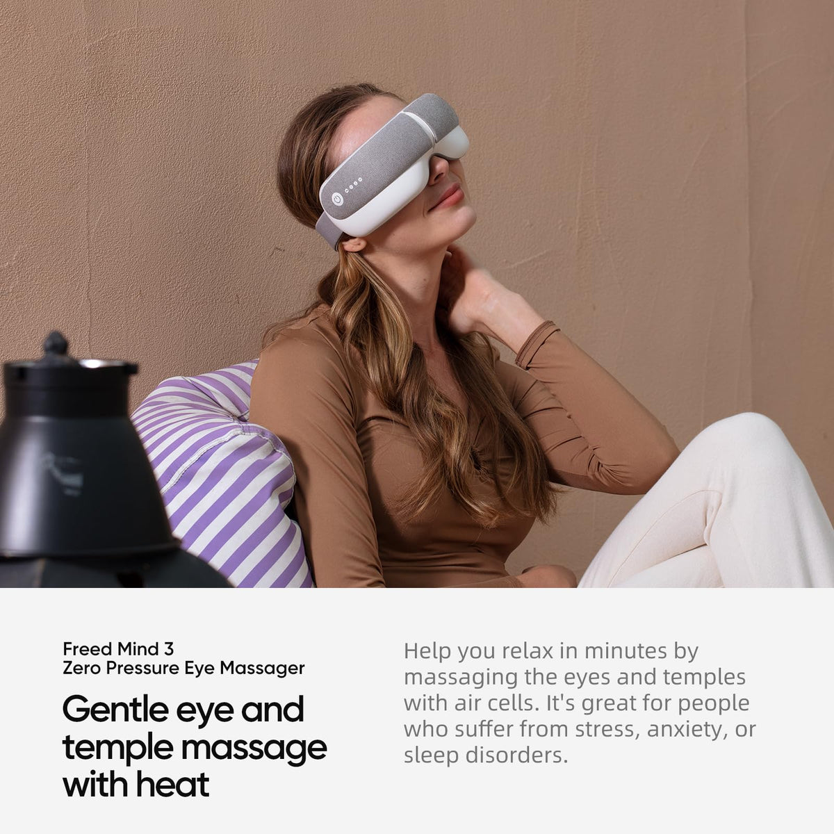 Eye Massager Bluetooth Heat Sleep mask Parents Gift Sets - Bridigi Official Imagery - 4