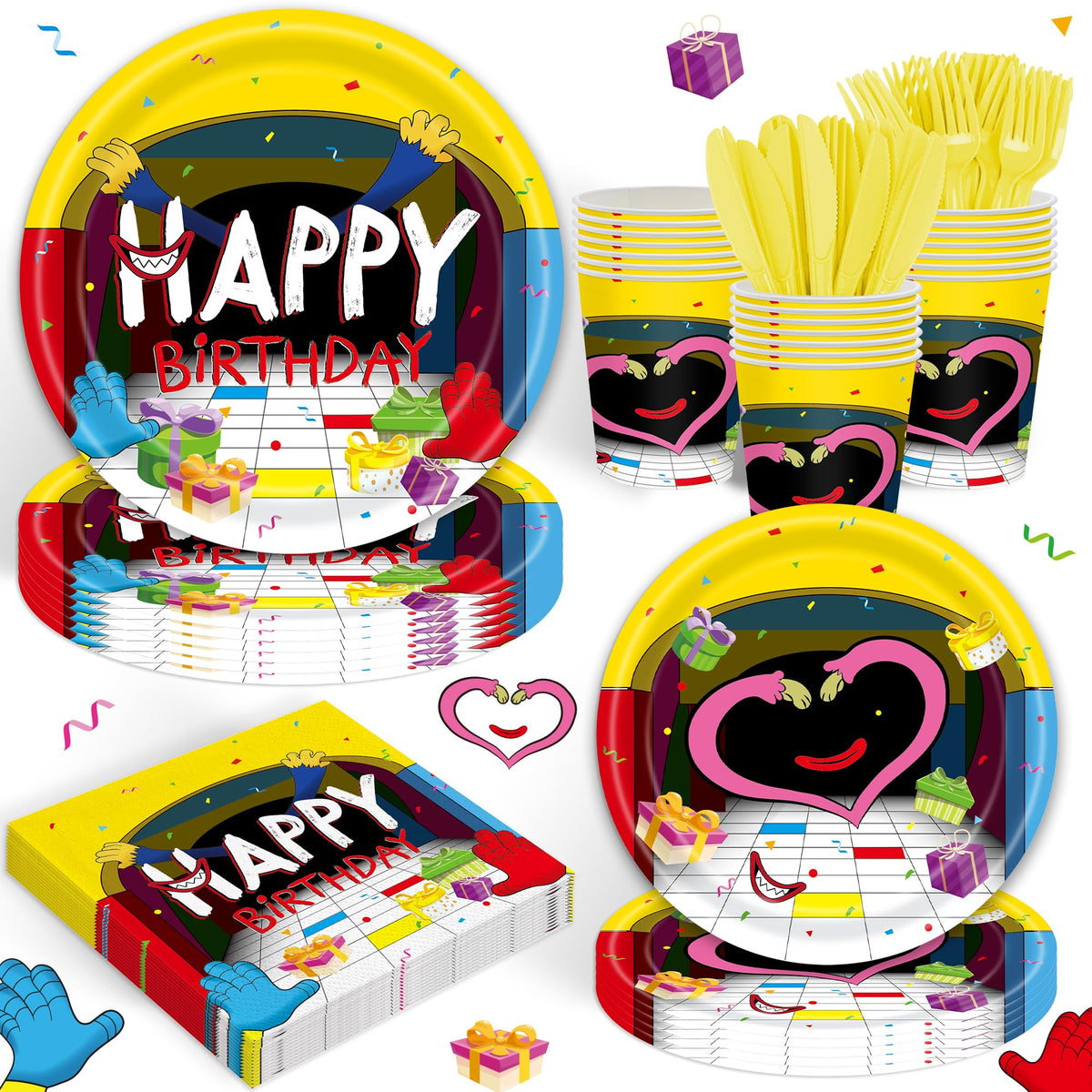 120PCS Video Game Birthday for Boys Kids Colorful Cartoon - NIBBLE NEST Official Imagery - 2