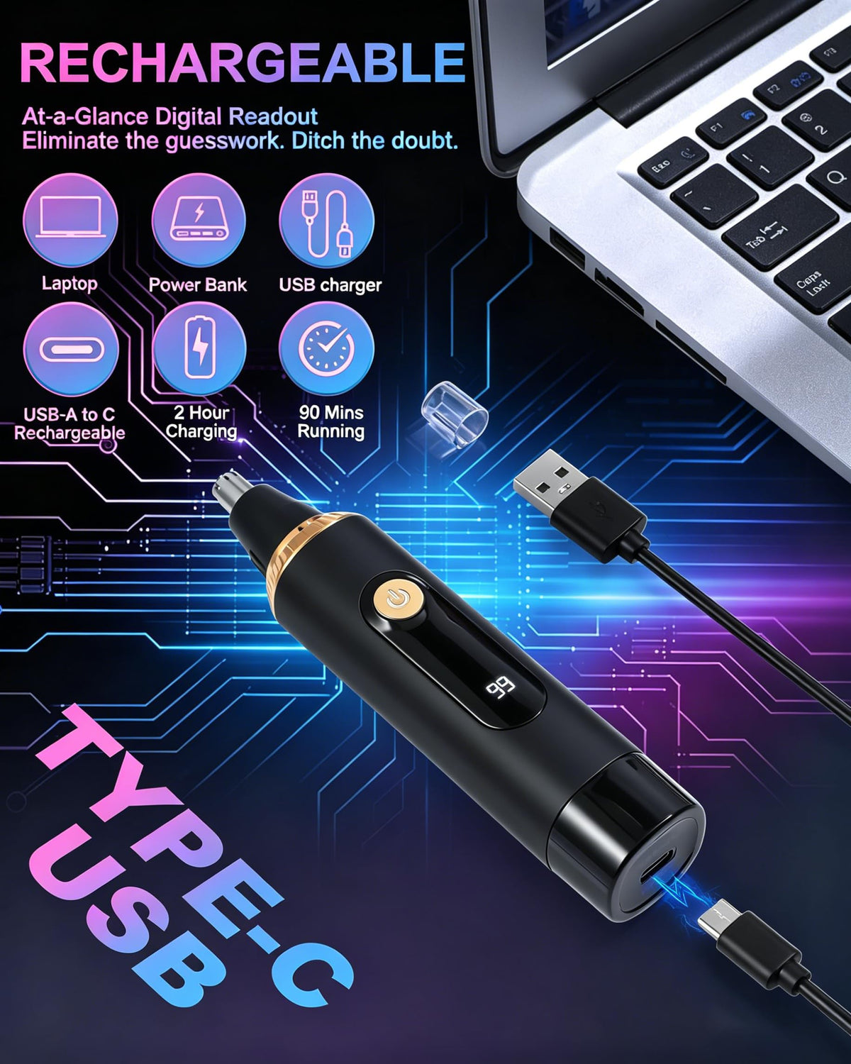 Nose Hair Trimmer for Men and Women 2026 Professional - RAXMETRY Official Imagery - 5