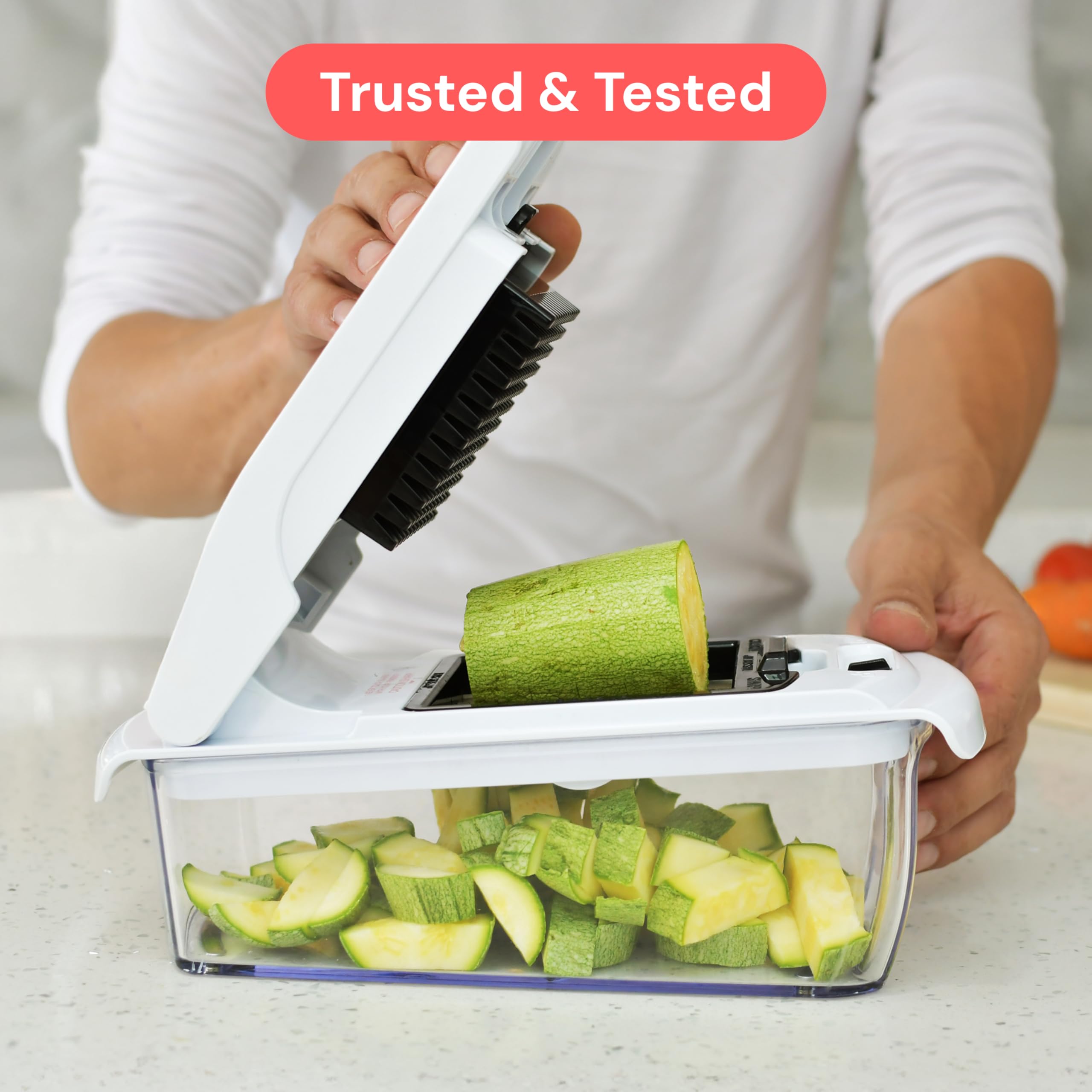 Fullstar Pro Original Vegetable Chopper & Spiralizer, Kitchen Pre by fullstar - Angle View 2
