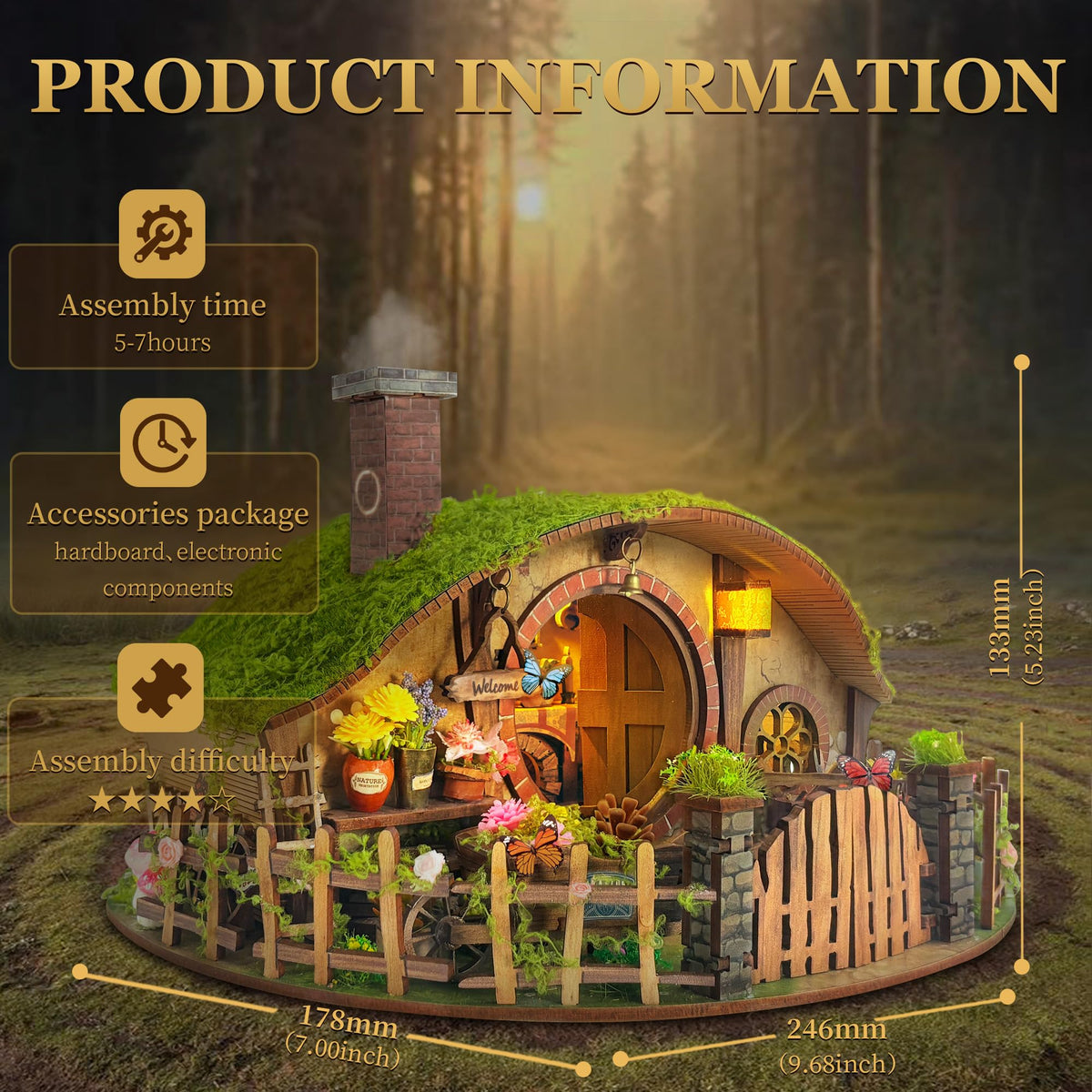 Book Nook Kit DIY Miniature House 3D Wooden Puzzle - Miggley Official Imagery - 4