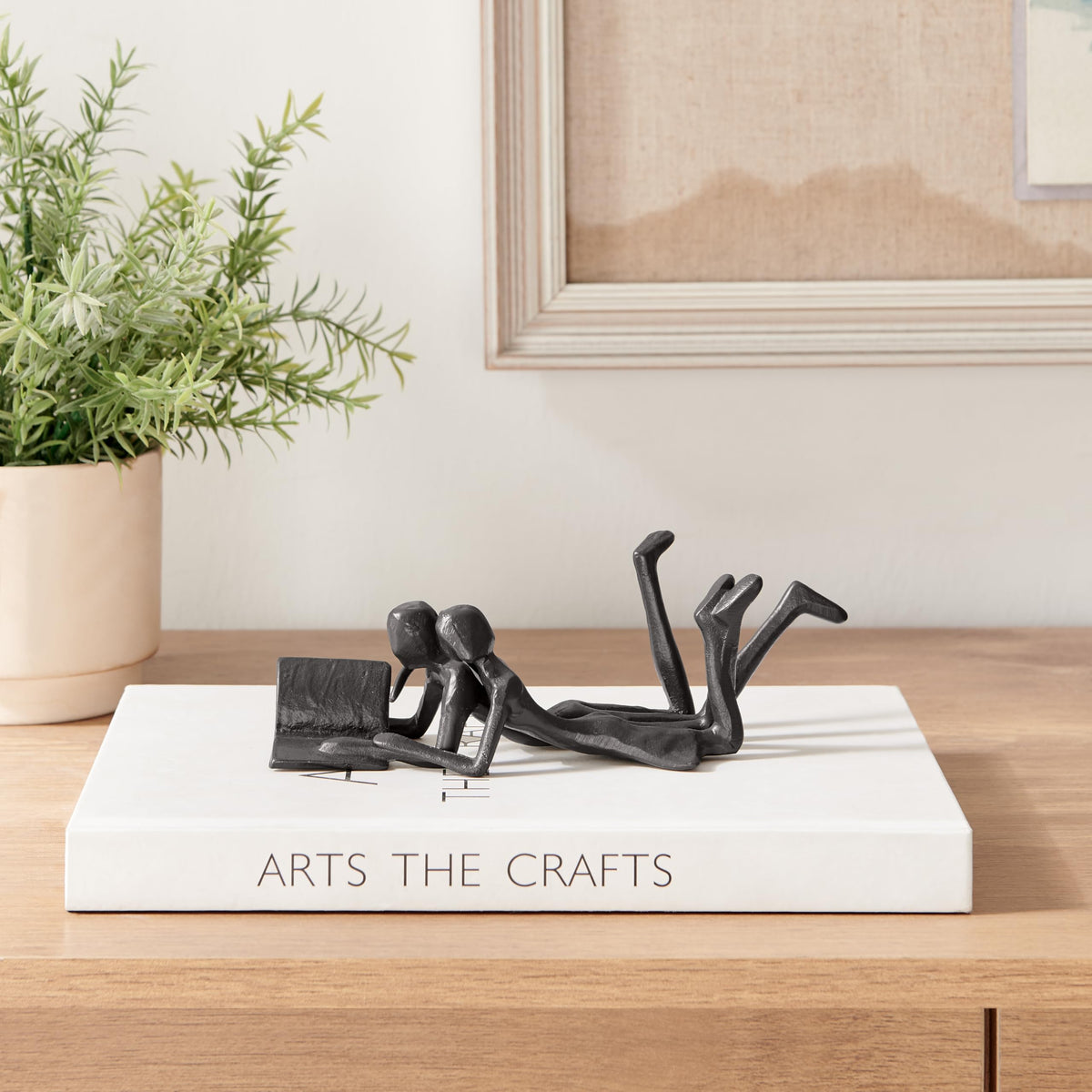 Danya B Brown Cast Iron Abstract Couple Reading Book - Danya B Official Imagery - 5