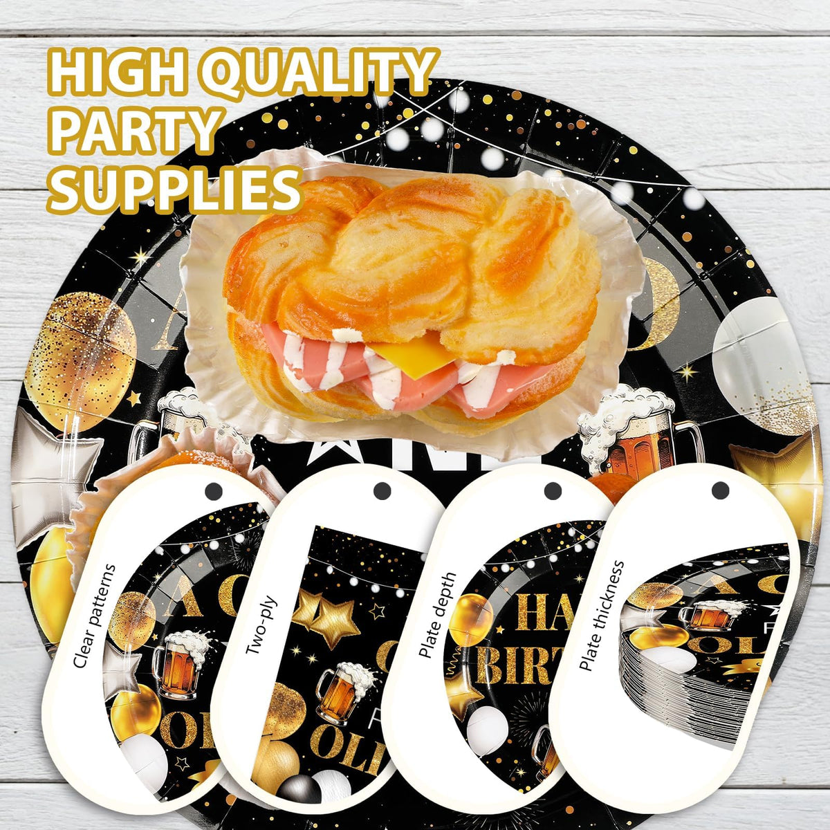 168Pcs A Cold One for The Old One Party Decorations Serves - Greencian Official Imagery - 6