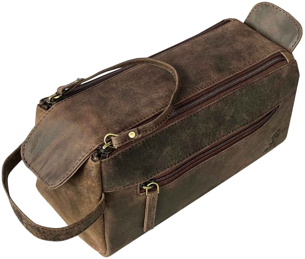 Leather Toiletry Bag for Men - RUSTIC TOWN Official Imagery - 1