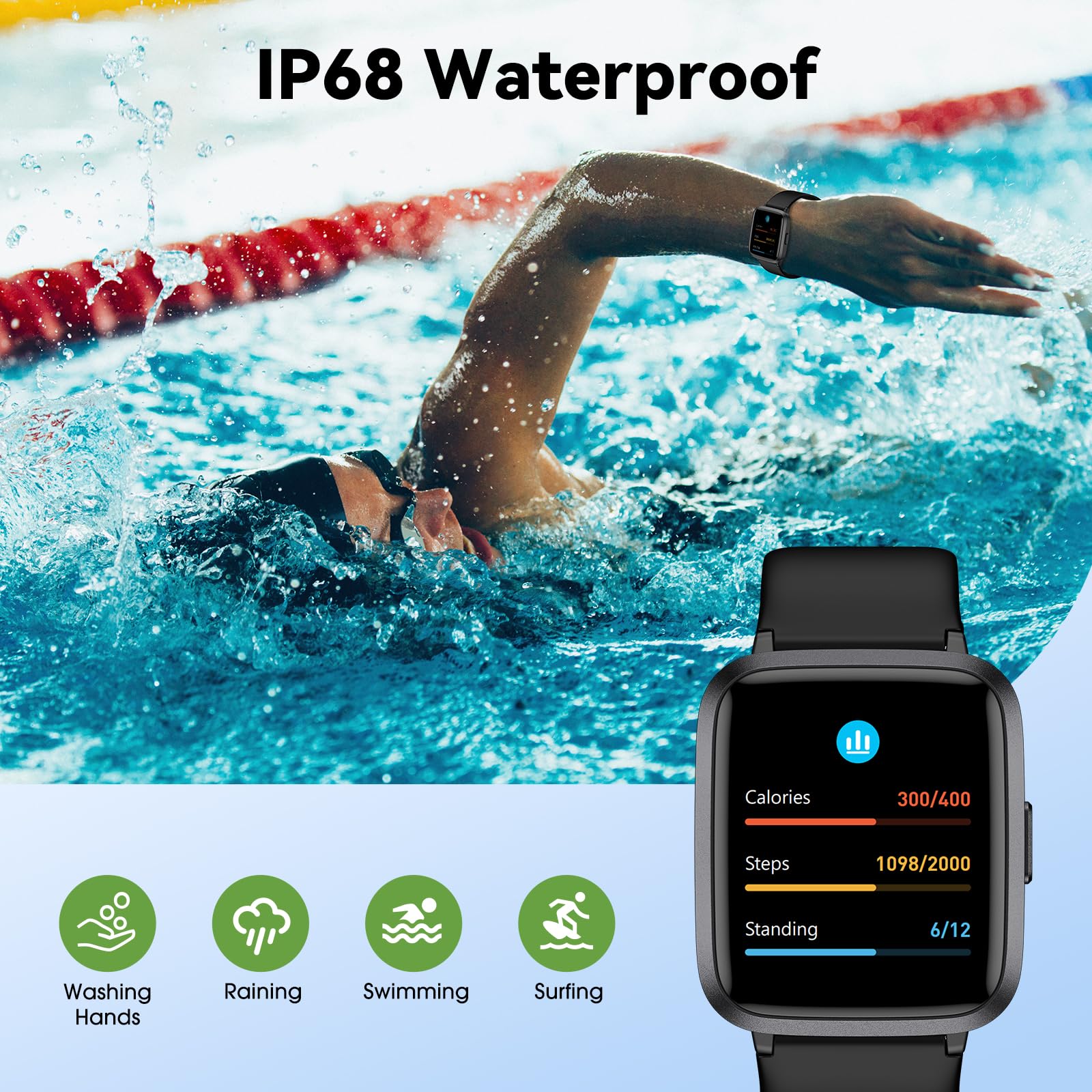 LIVIKEY Fitness Tracker Watch with Heart Rate, Activity Tracker, Pedom - View 3
