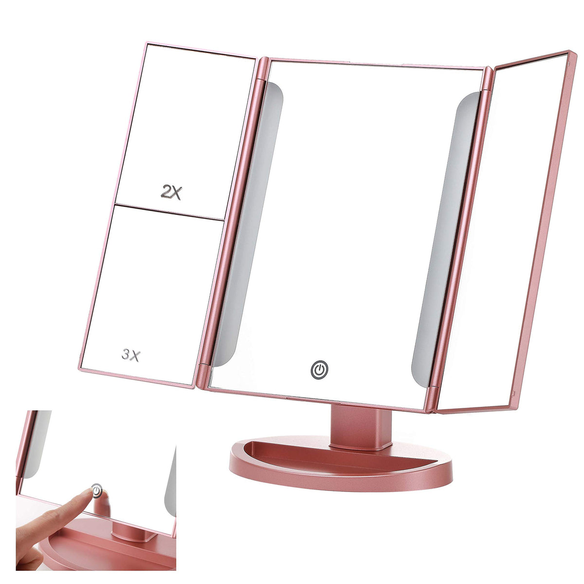 Miss Sweet Lighted Trifold Makeup Mirror Tabletop Mirror - Miss Sweet Official Imagery - 5