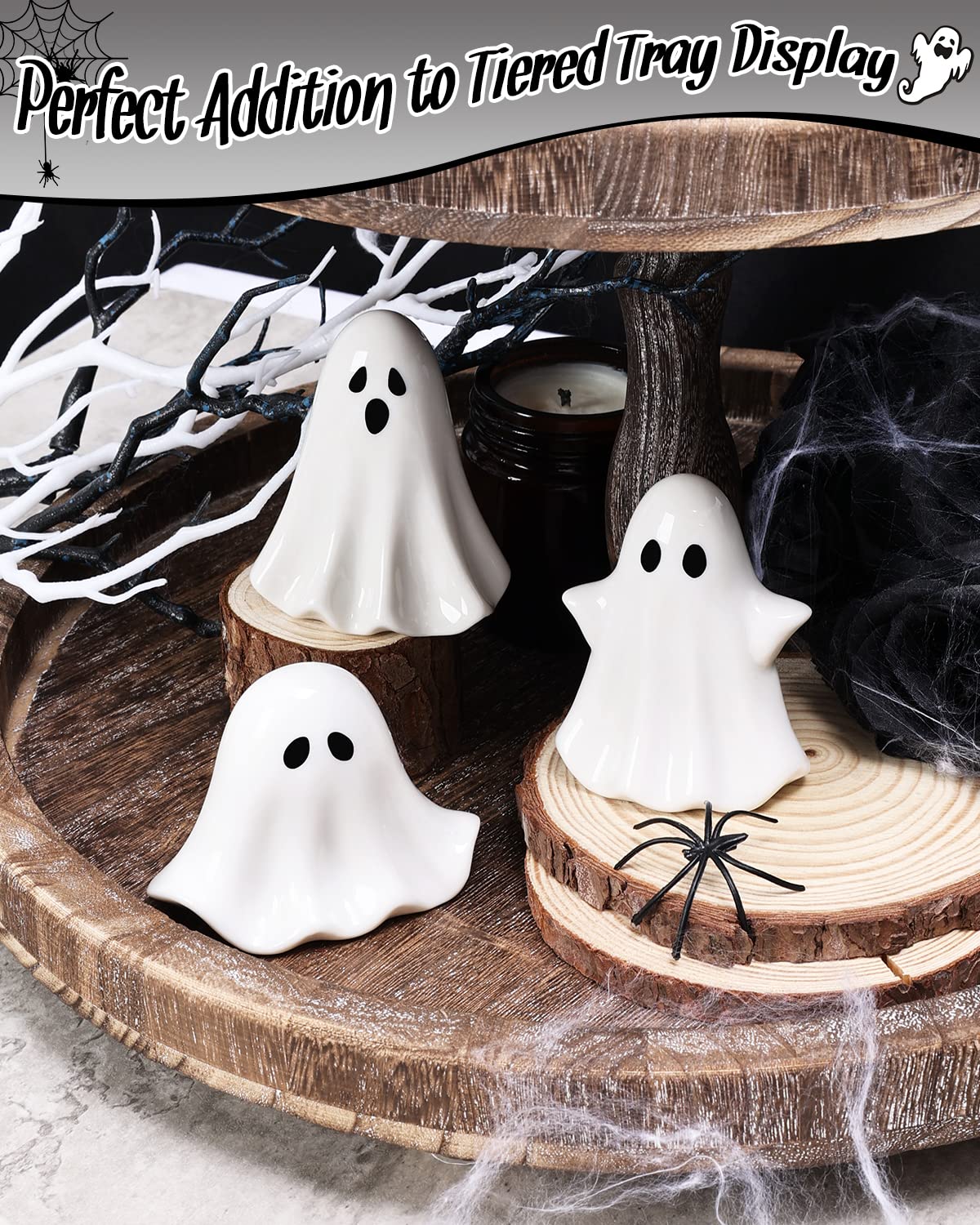 Tuitessine Ceramic Ghosts Small Scary Ghost Figurine - Tuitessine Official Imagery - 5