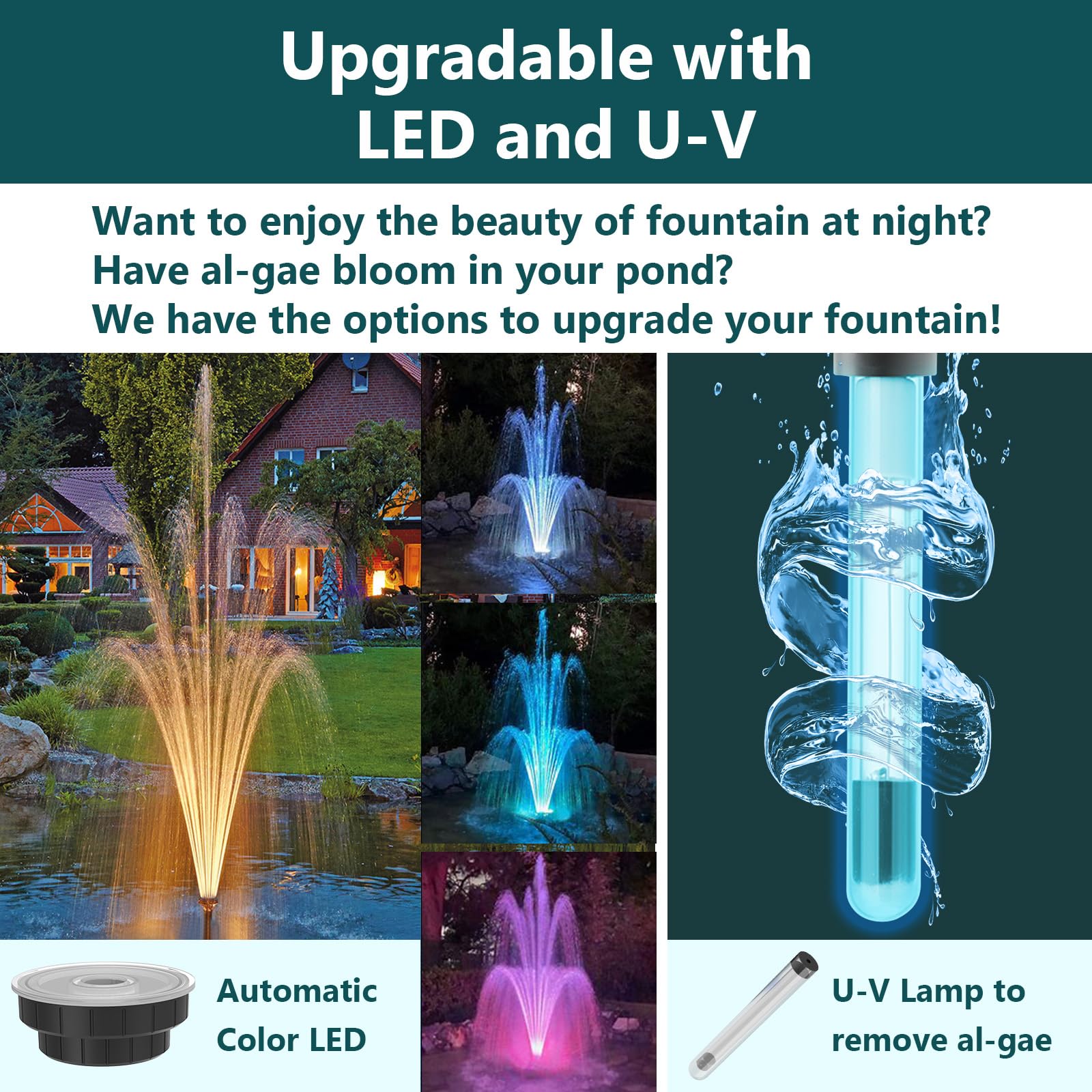 AquaMiracle Pond Filter with Pump Fountain Kits | 400GPH Pond Fil - AquaMiracle Official Product View 8