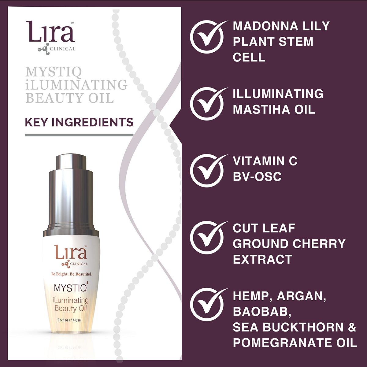 Lira Clinical MYSTIQ iLuminating Beauty Oil - Lira Clinical Official Imagery - 7