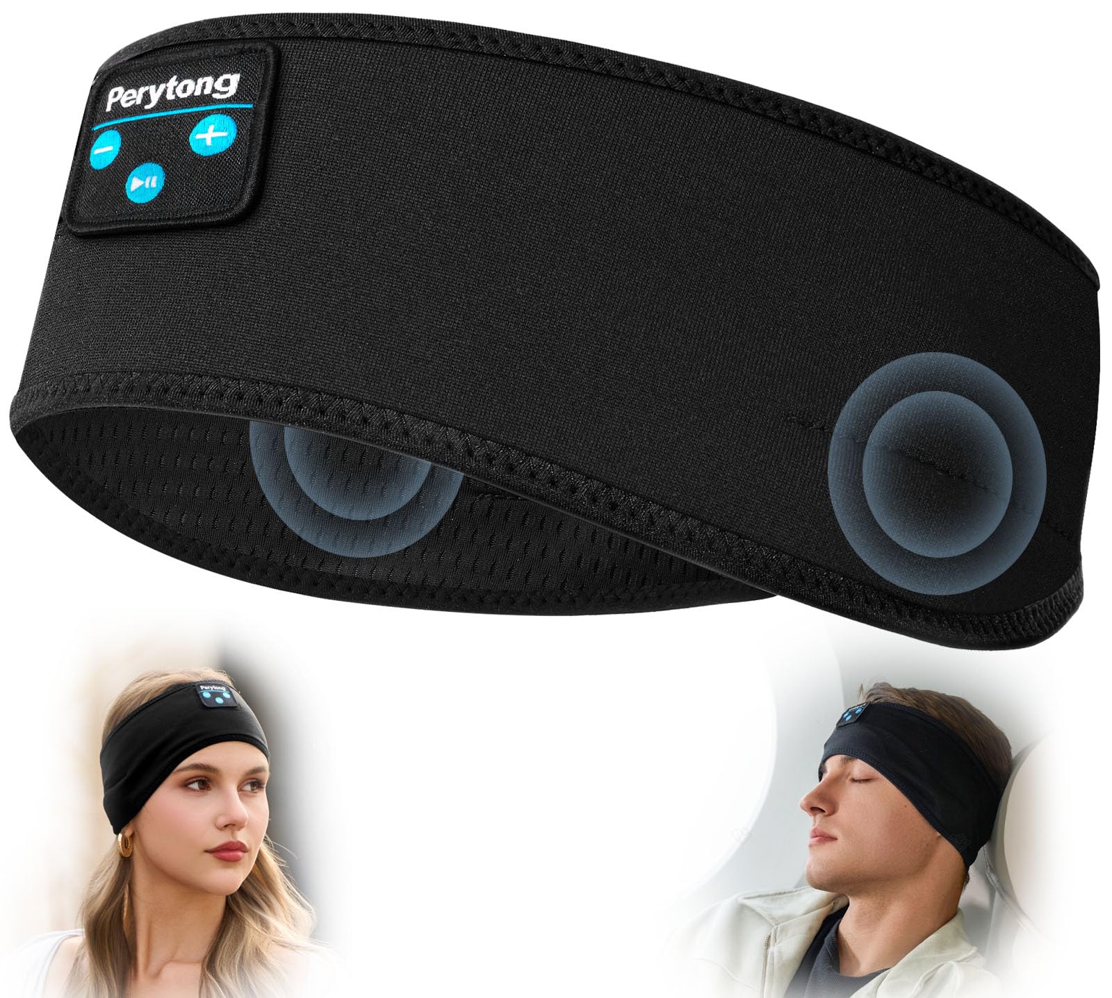 Perytong Sleep Headphones Sleeping Bluetooth Headband, Soft Headphone - View 10