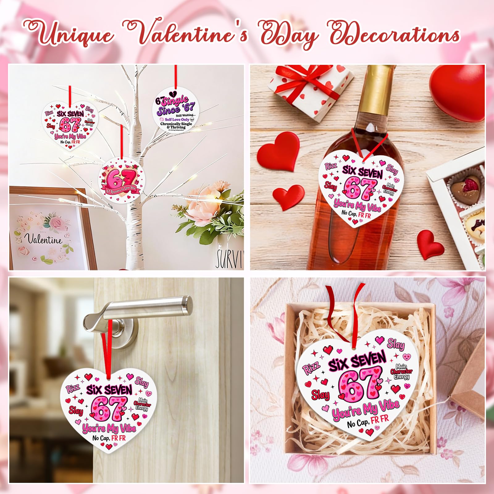 SICOHOME Funny 67 Meme Valentines Day Gifts for Him Her - Six Seven Pi - View 7