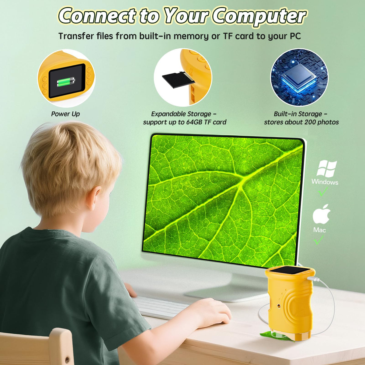 Microscope for Kids 1000X Digital Handheld Kids Microscope - Alotwan Official Imagery - 8