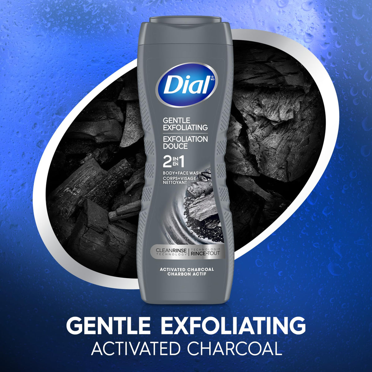Dial Men 2 in 1 Body and Face Wash Activated Charcoal 16 Fl - Dial Official Imagery - 8