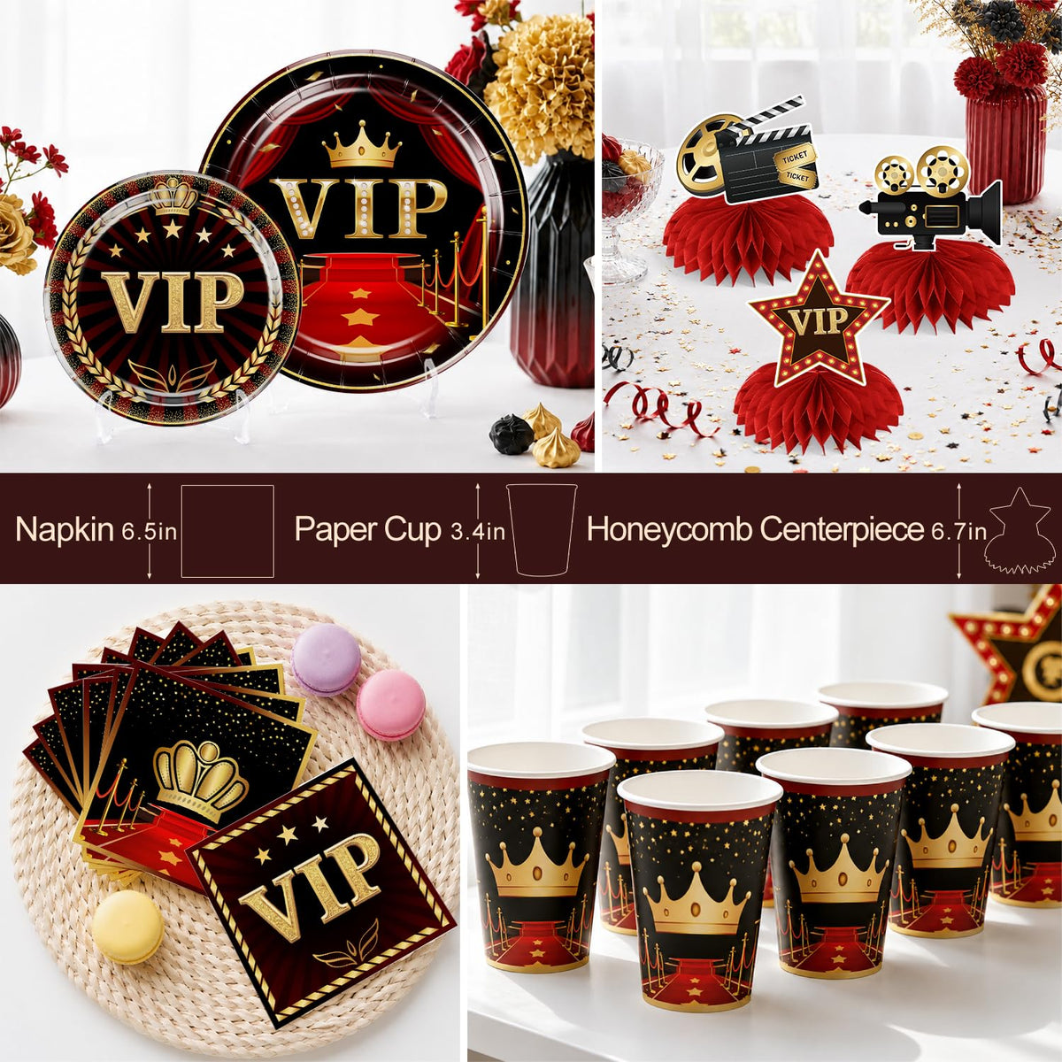 Yingto 177PCS Red Carpet Party Decorations Hollywood - Yingoto Official Imagery - 6
