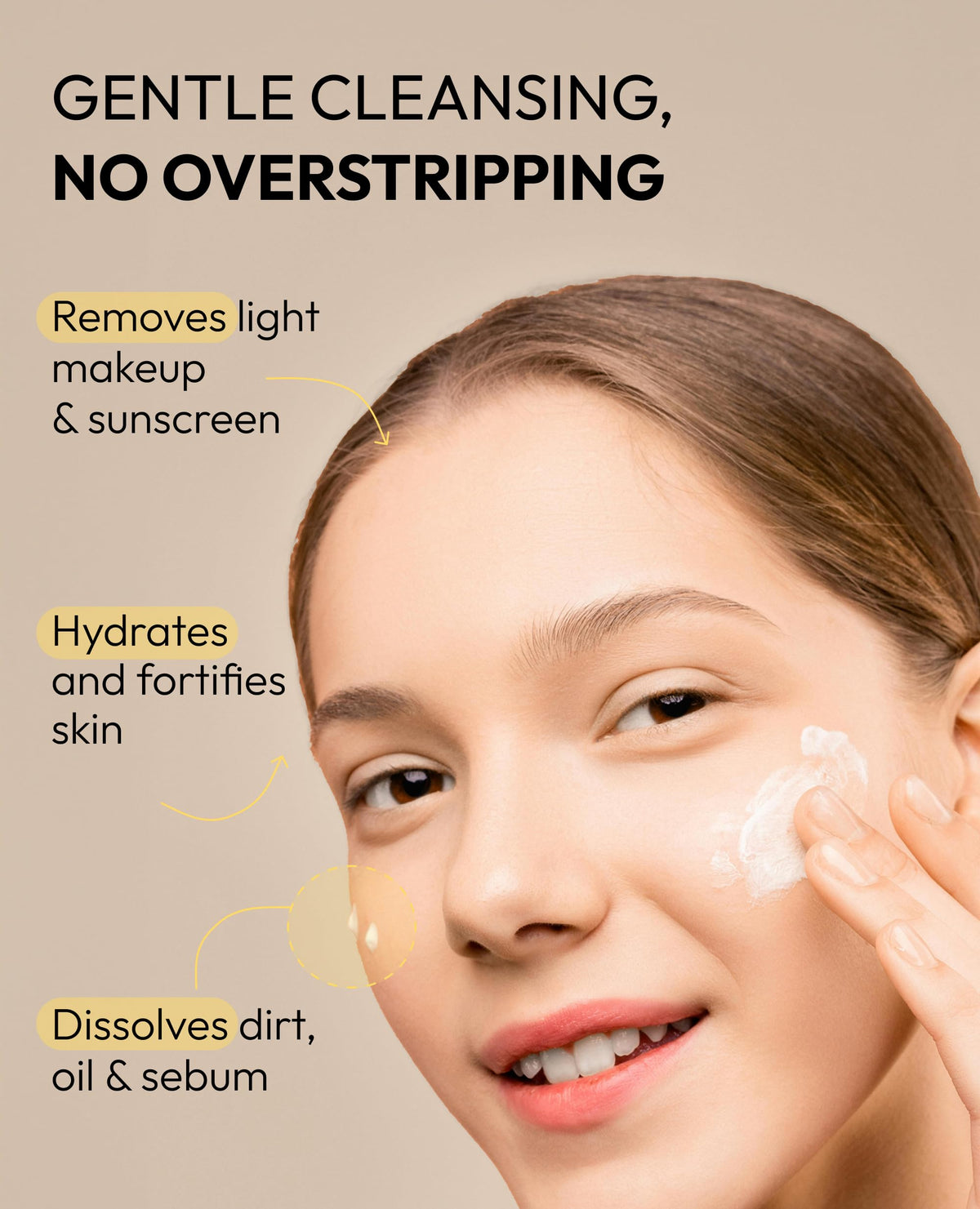 Demaf All Day Glow Milk Cleanser Face Wash for Sensitive - De:maf Official Imagery - 3