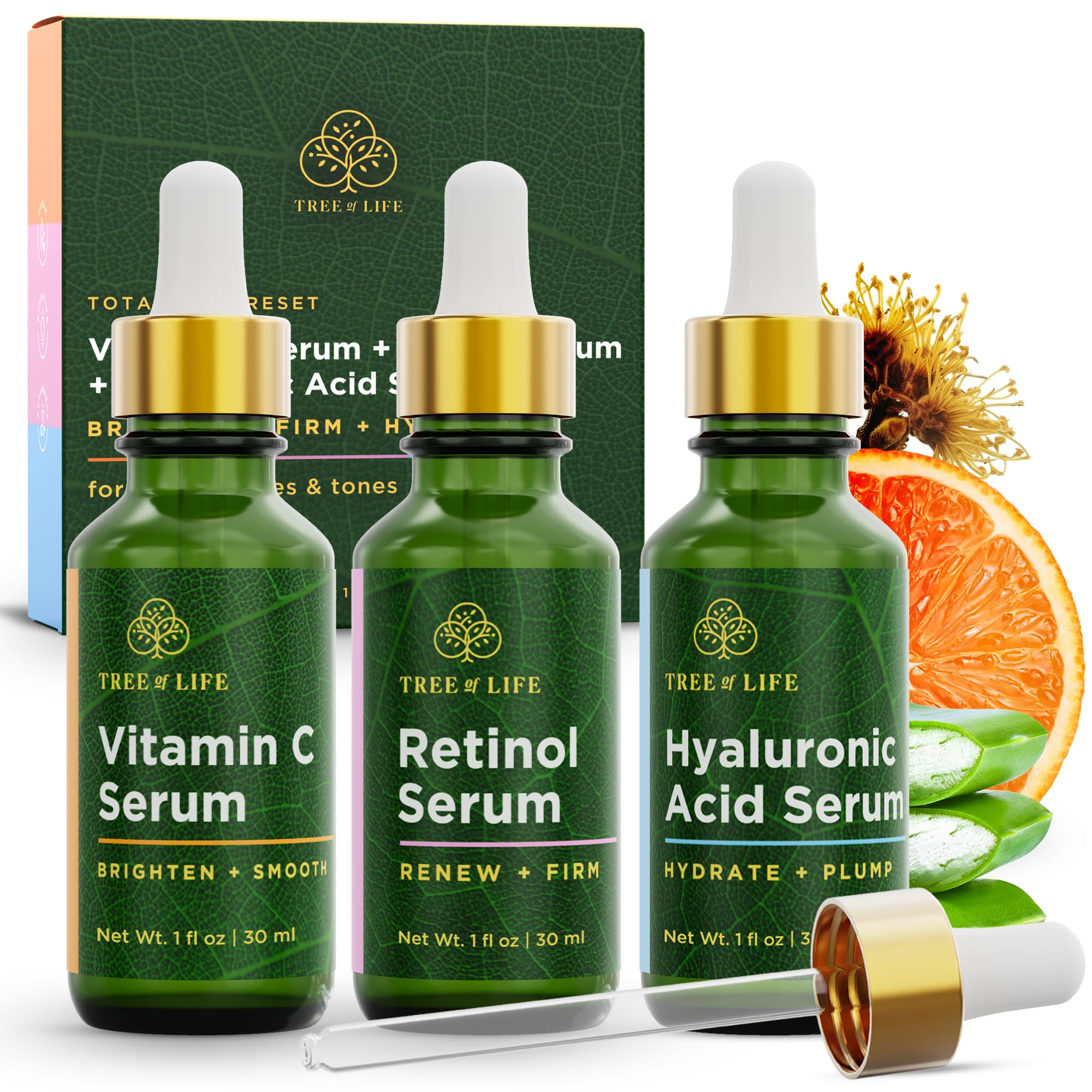 Tree of Life Face Serum Skin Care, Facial Serum and Men, Set of 3 - Tree of Life Official Product View 2