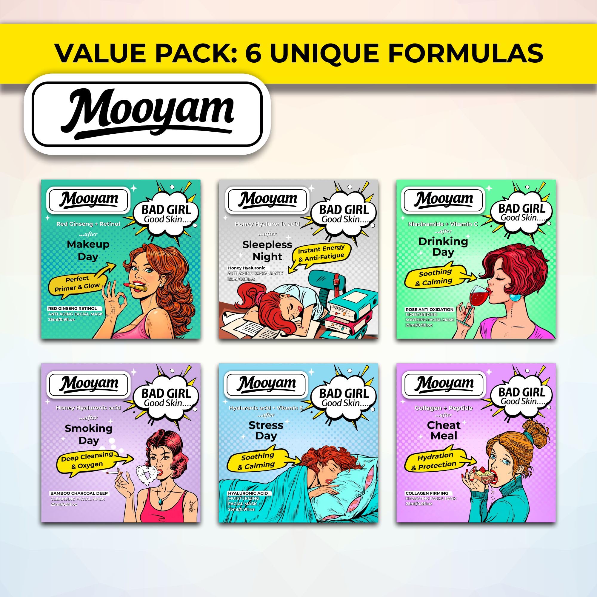 BAD GIRL Face Mask Set - MOOYAM